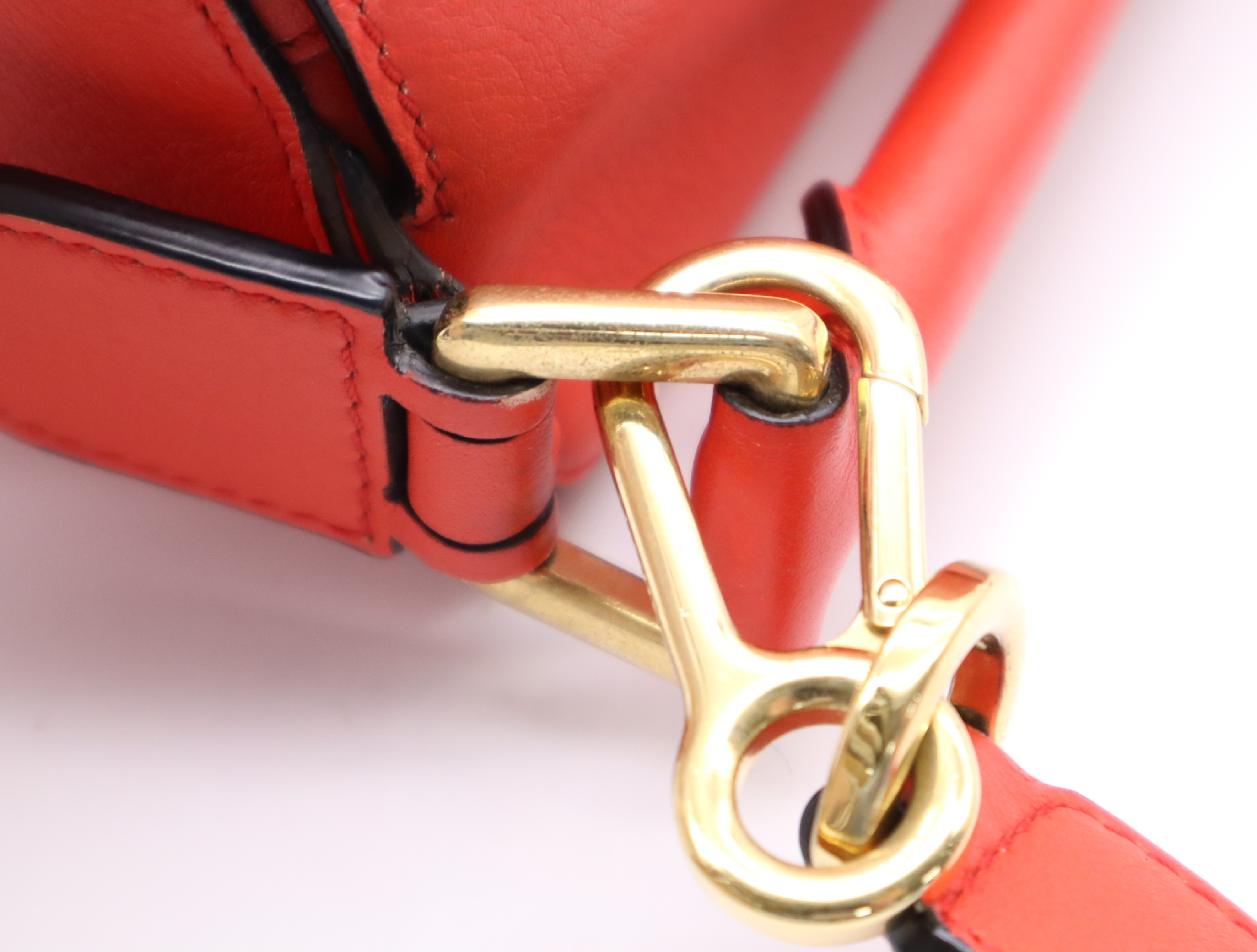 Leather Puzzle Bag Shoulder Bag Red with Shoulder Strap — view 8