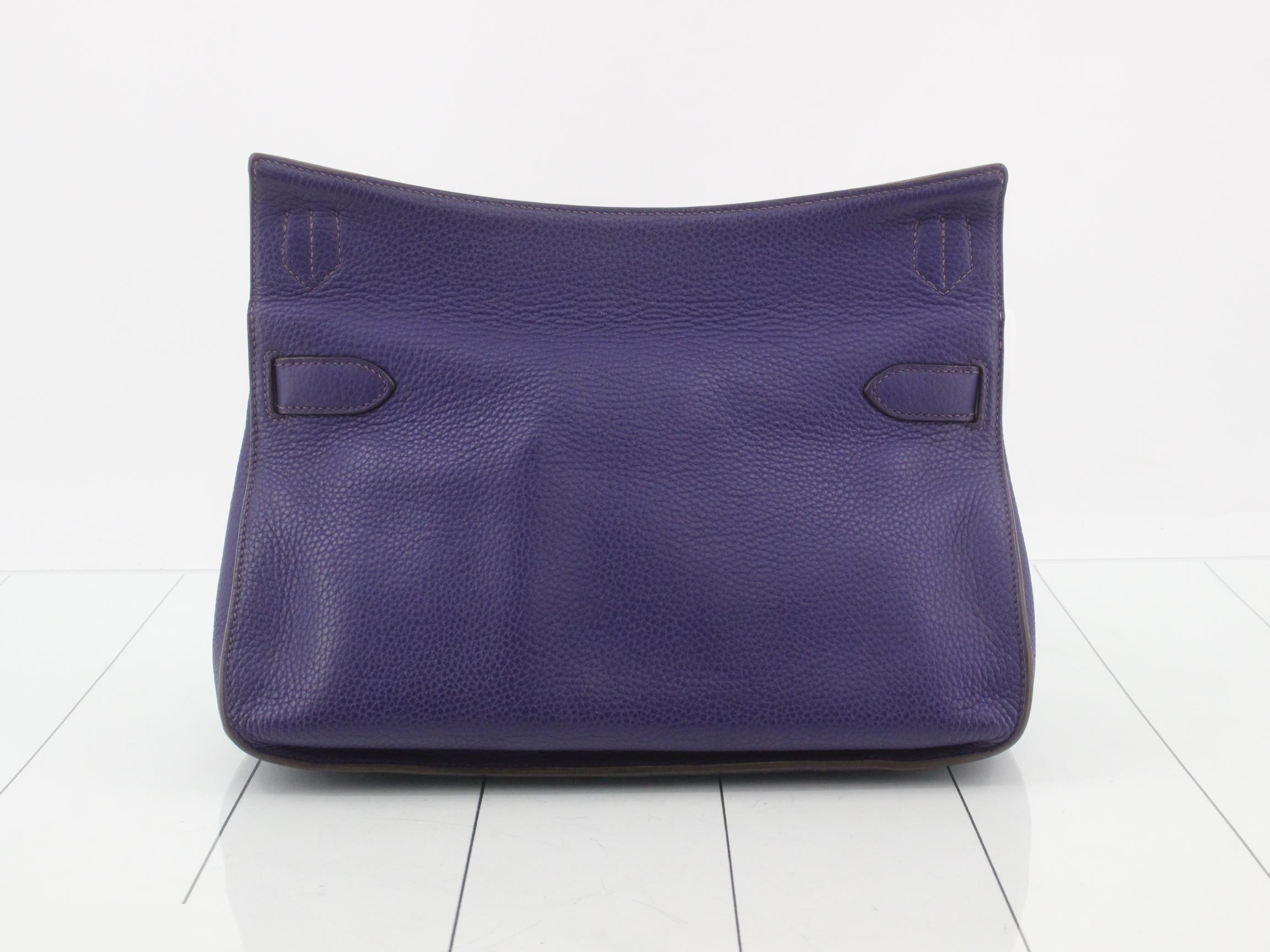 Jypsiere 34 Leather Shoulder Bag, N Stamp, Purple — view 2