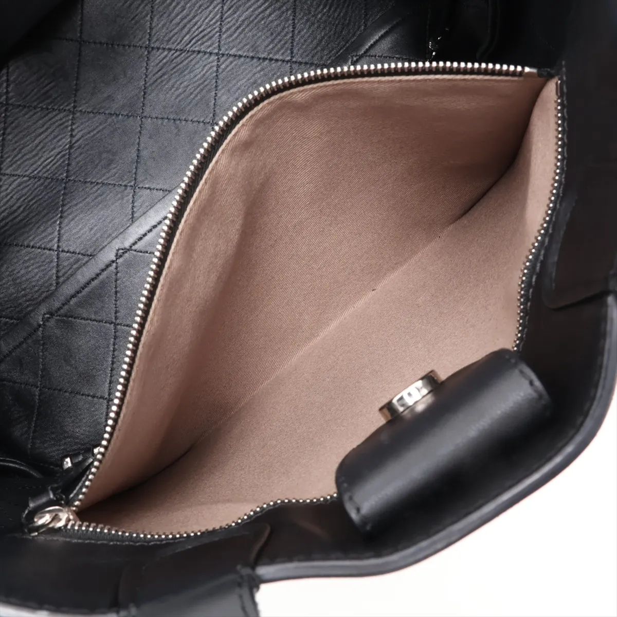 Matelassé Leather 2-Way Handbag, Black with Silver Hardware, Item Number 26981957 (Serial Number 26) — view 10