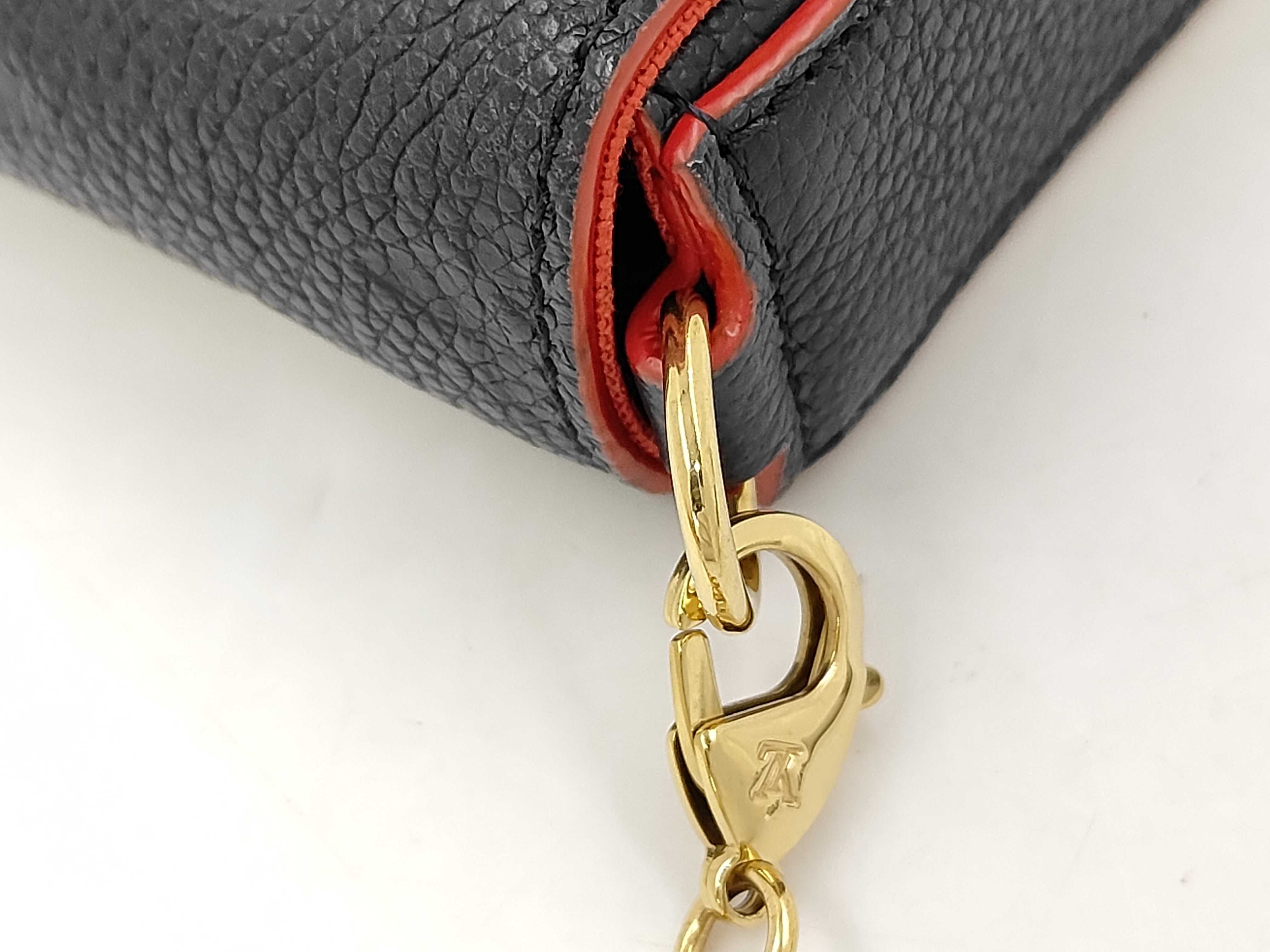 Pochette Felicie Monogram Empreinte Marine Rouge Chain Wallet Gold Hardware Wallet — view 5