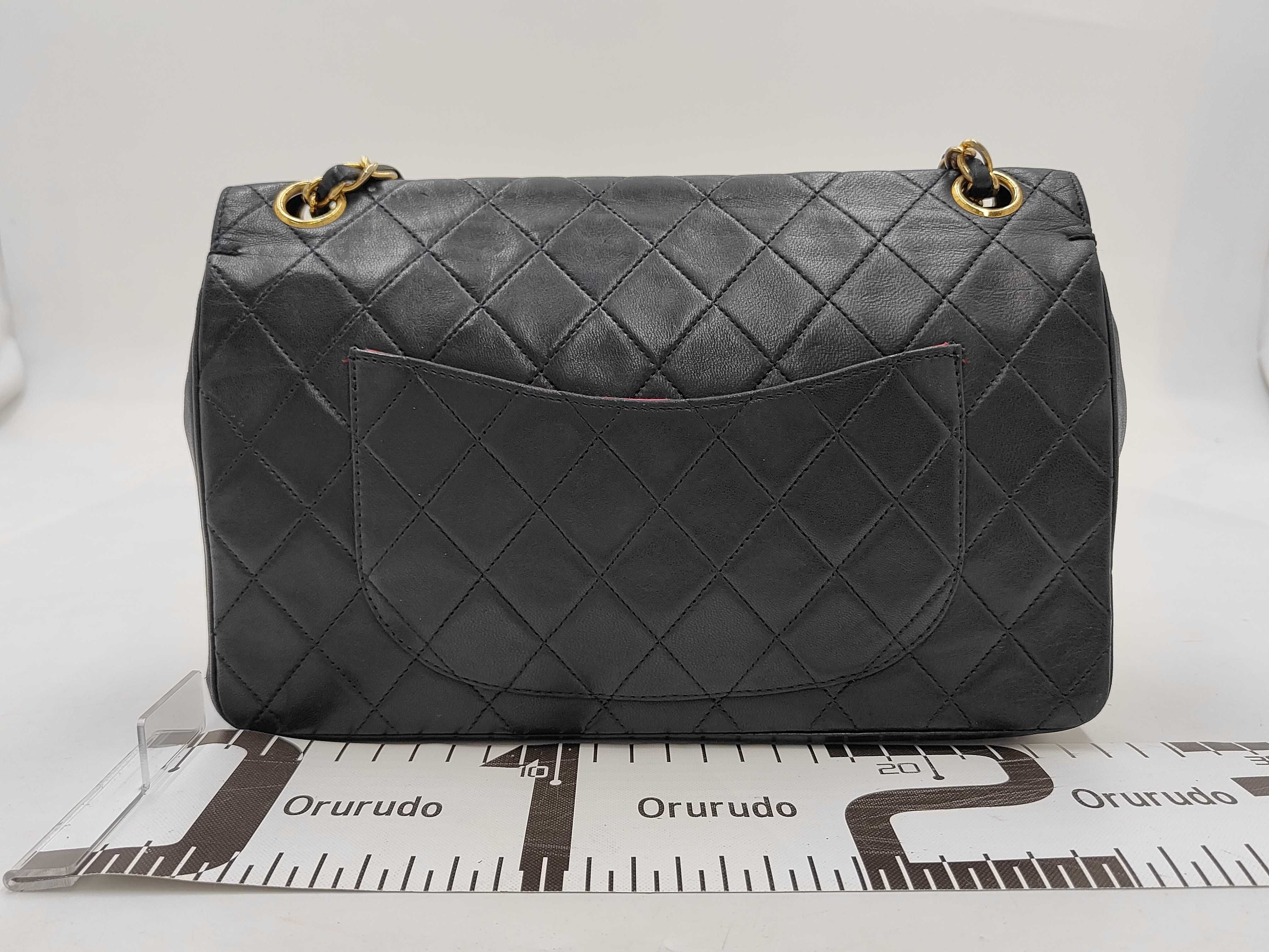 Matelassé 25 Lambskin Double Flap Double Chain Bag Navy 300212 (Serial Number 0-series) Shoulder Bag — view 2