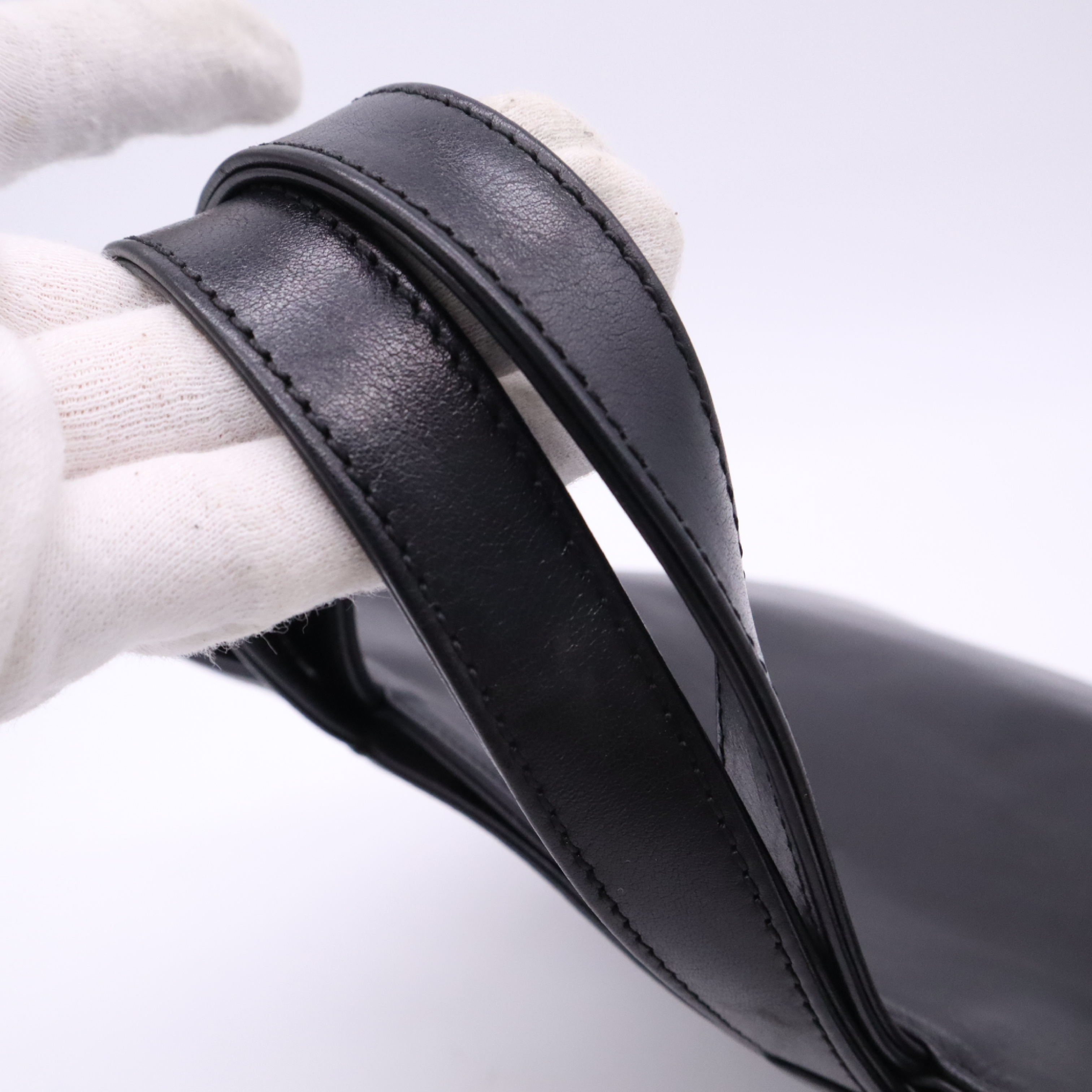Leather Handbag Anagram Black Handbag — view 7