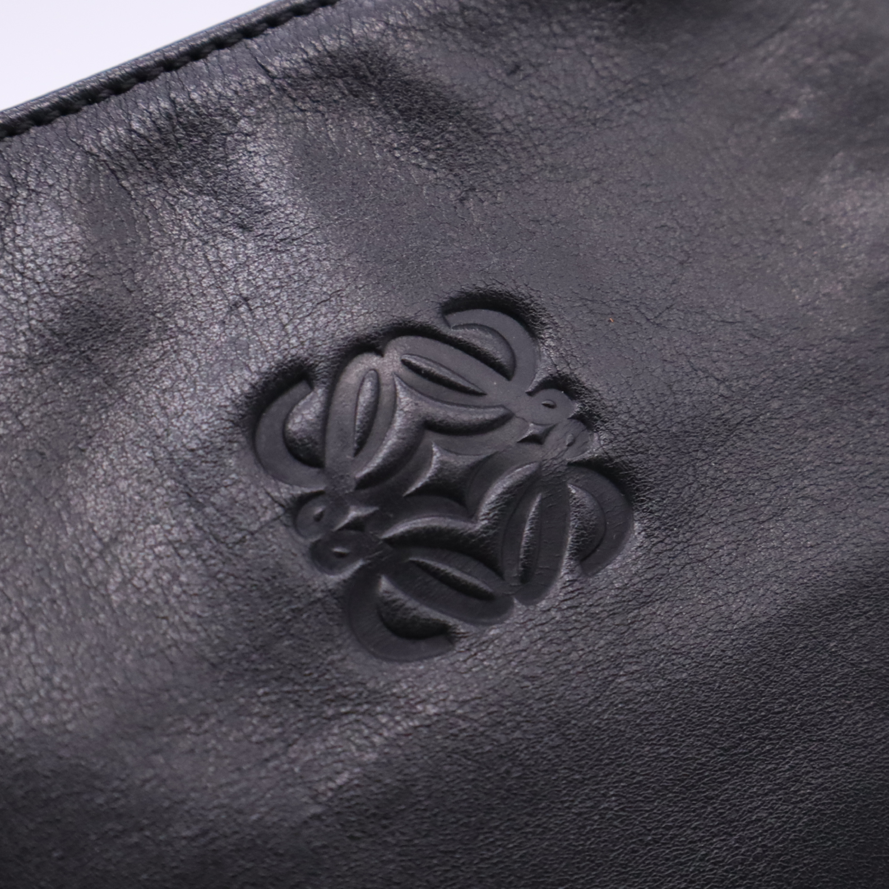 Leather Handbag Anagram Black Handbag — view 10