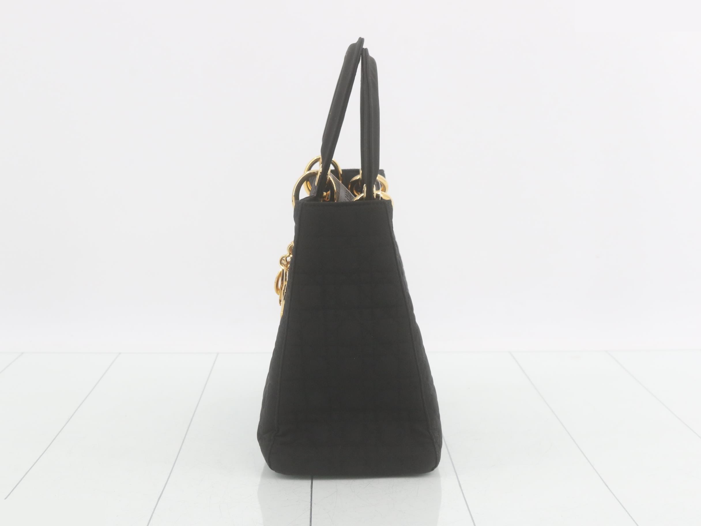 Lady Dior Cannage Nylon Handbag — view 3