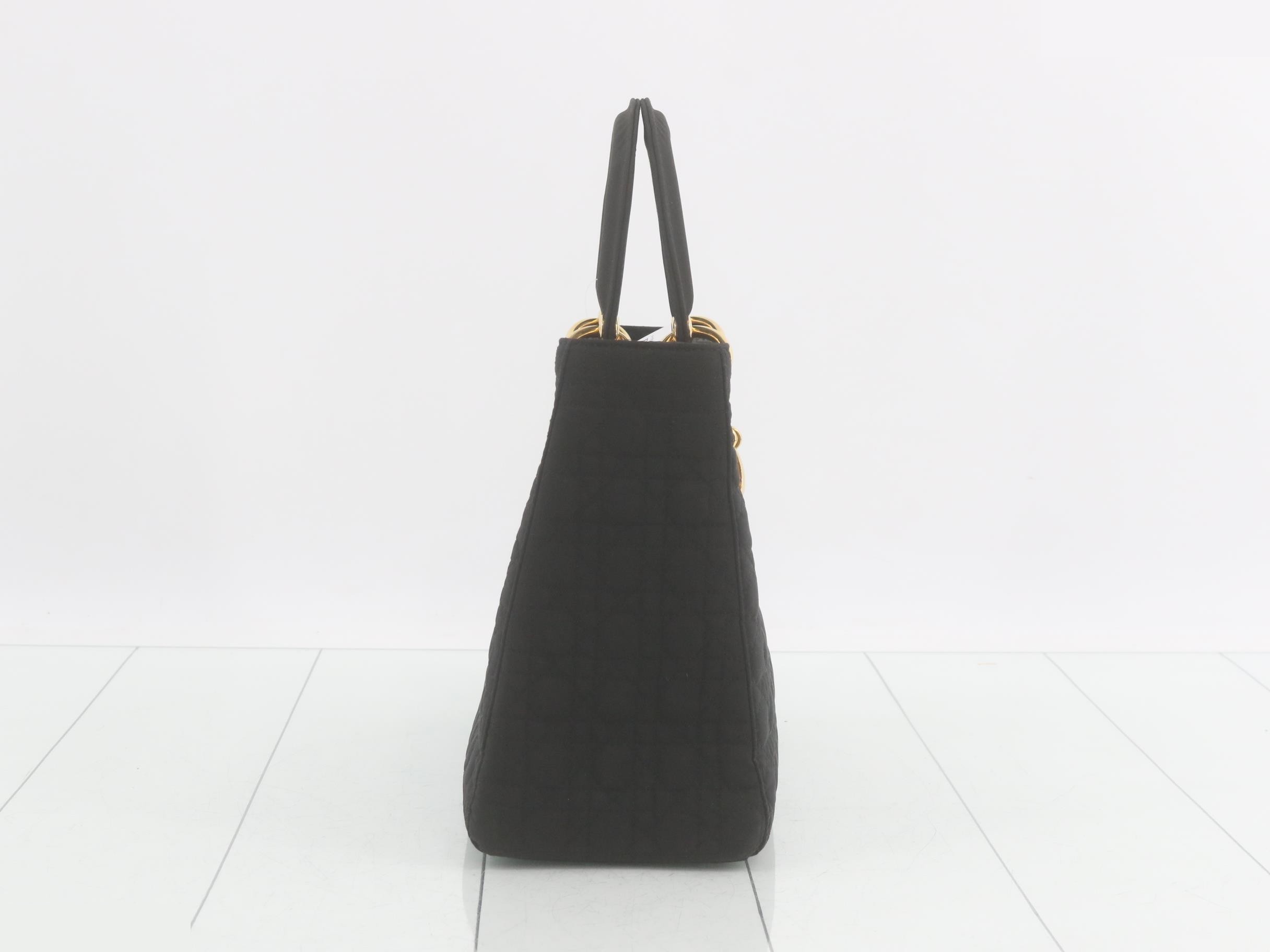 Lady Dior Cannage Nylon Handbag — view 4