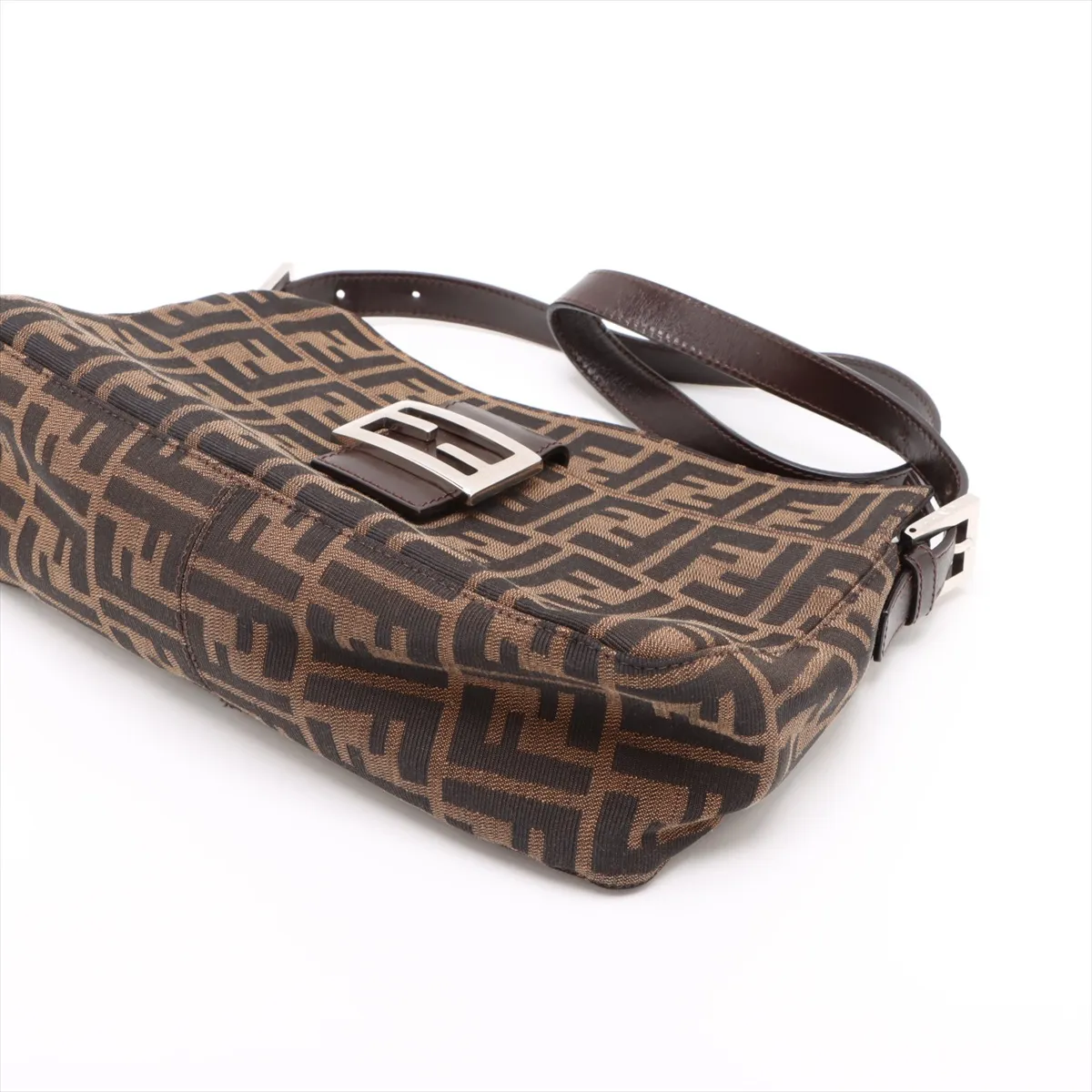 Zucca Canvas x Leather Shoulder Bag Brown — view 3