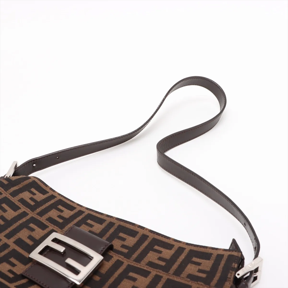 Zucca Canvas x Leather Shoulder Bag Brown — view 5