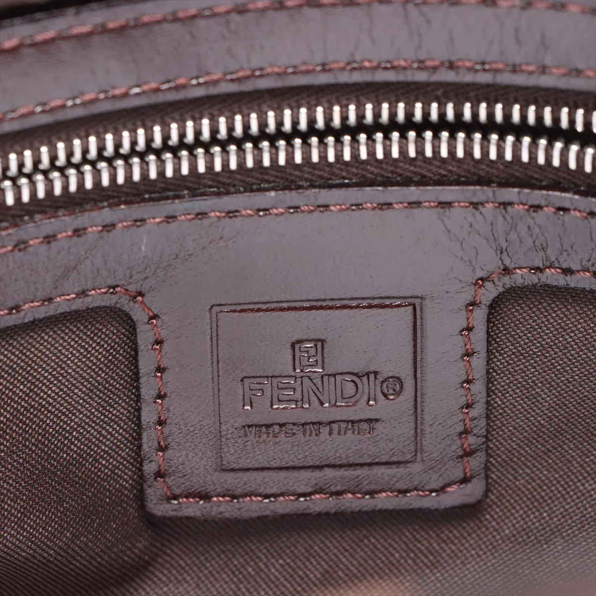Zucca Canvas x Leather Shoulder Bag Brown — view 9