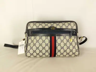 Old GG Canvas Sherry Line Shoulder Bag