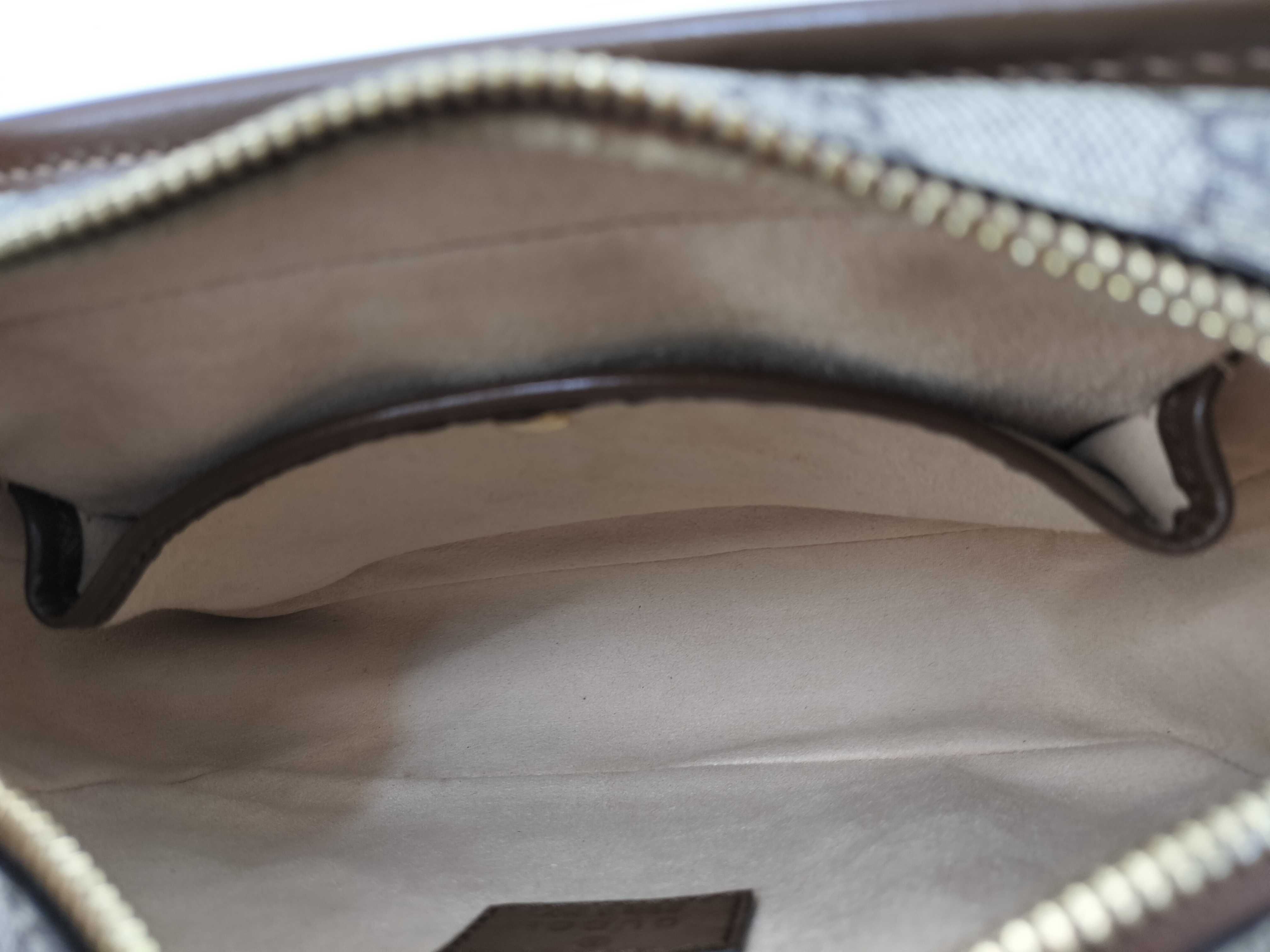 GG Supreme Shoulder Bag, Leather, Beige — view 12