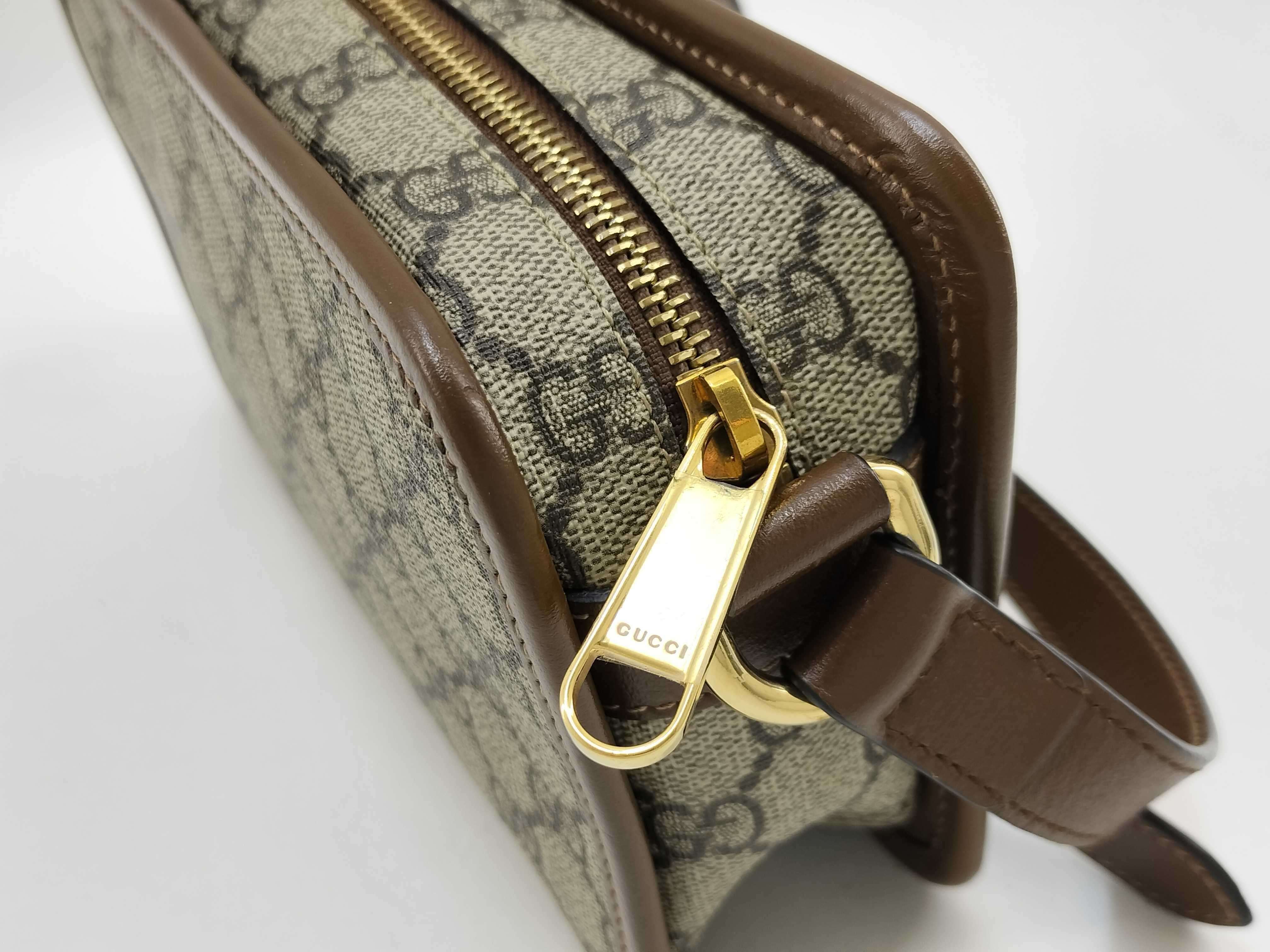 GG Supreme Shoulder Bag, Leather, Beige — view 4