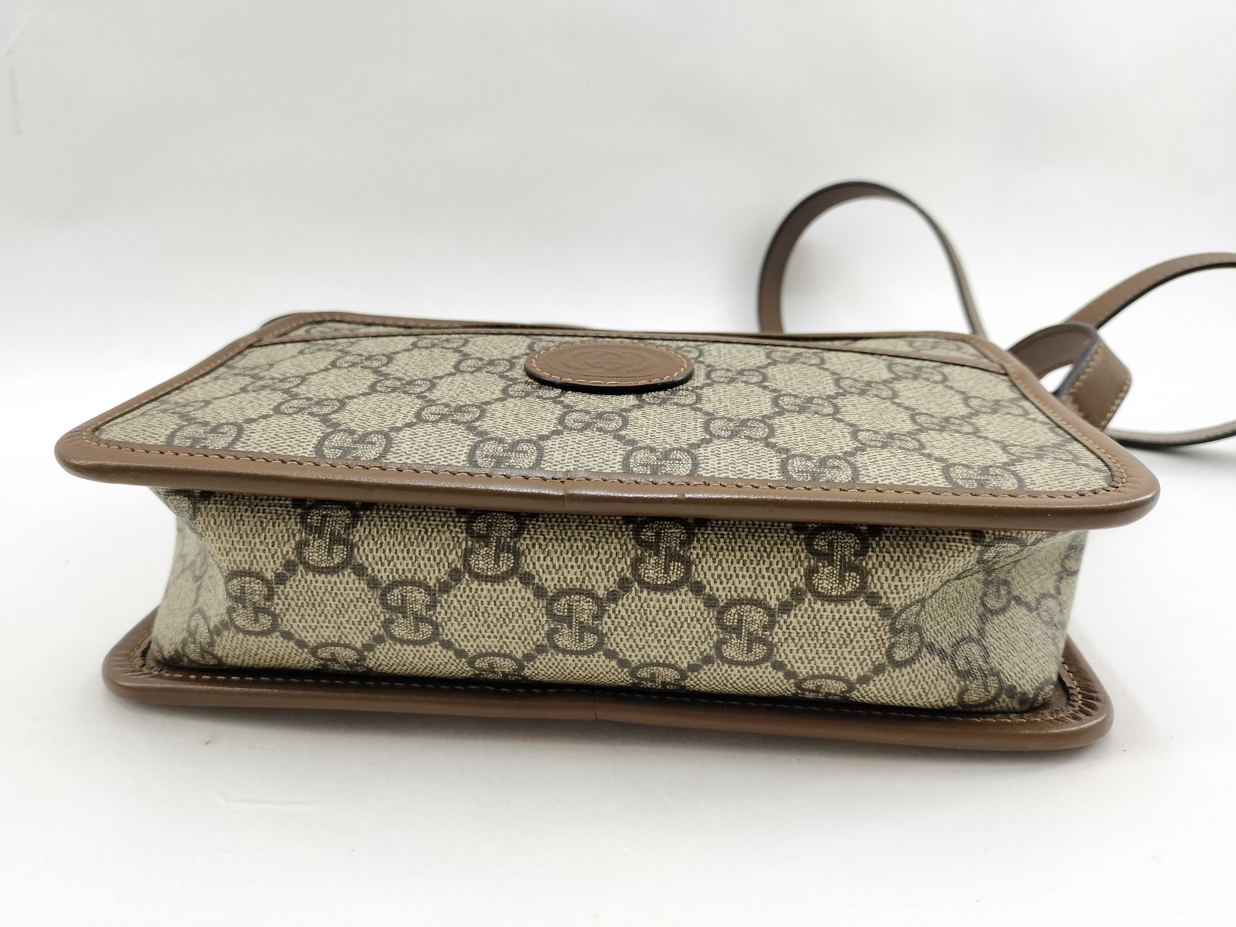 GG Supreme Shoulder Bag, Leather, Beige — view 7