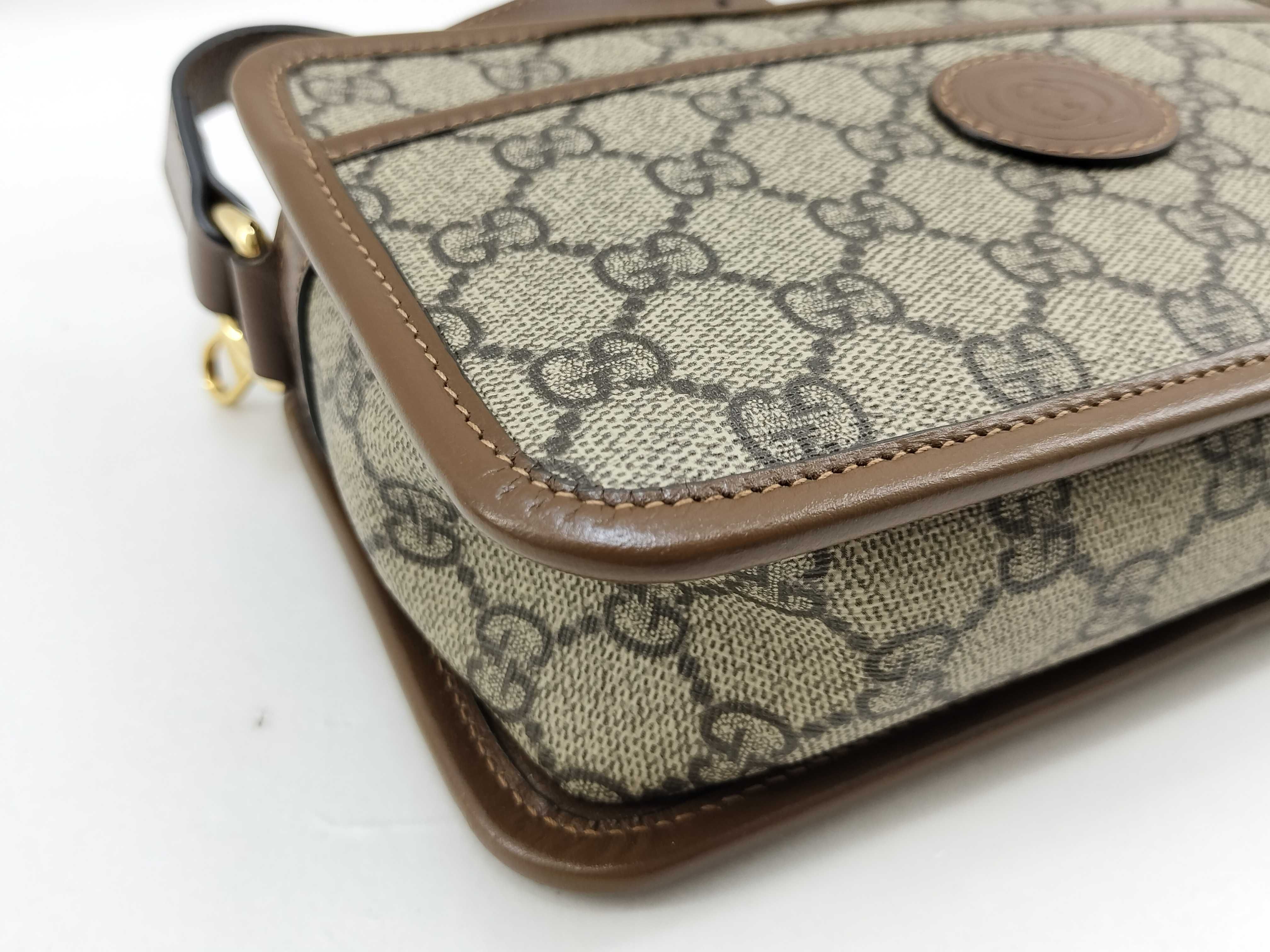 GG Supreme Shoulder Bag, Leather, Beige — view 8