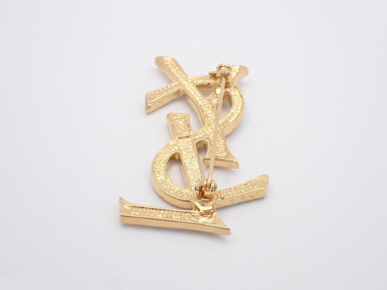 logo rhinestone brooch — view 2