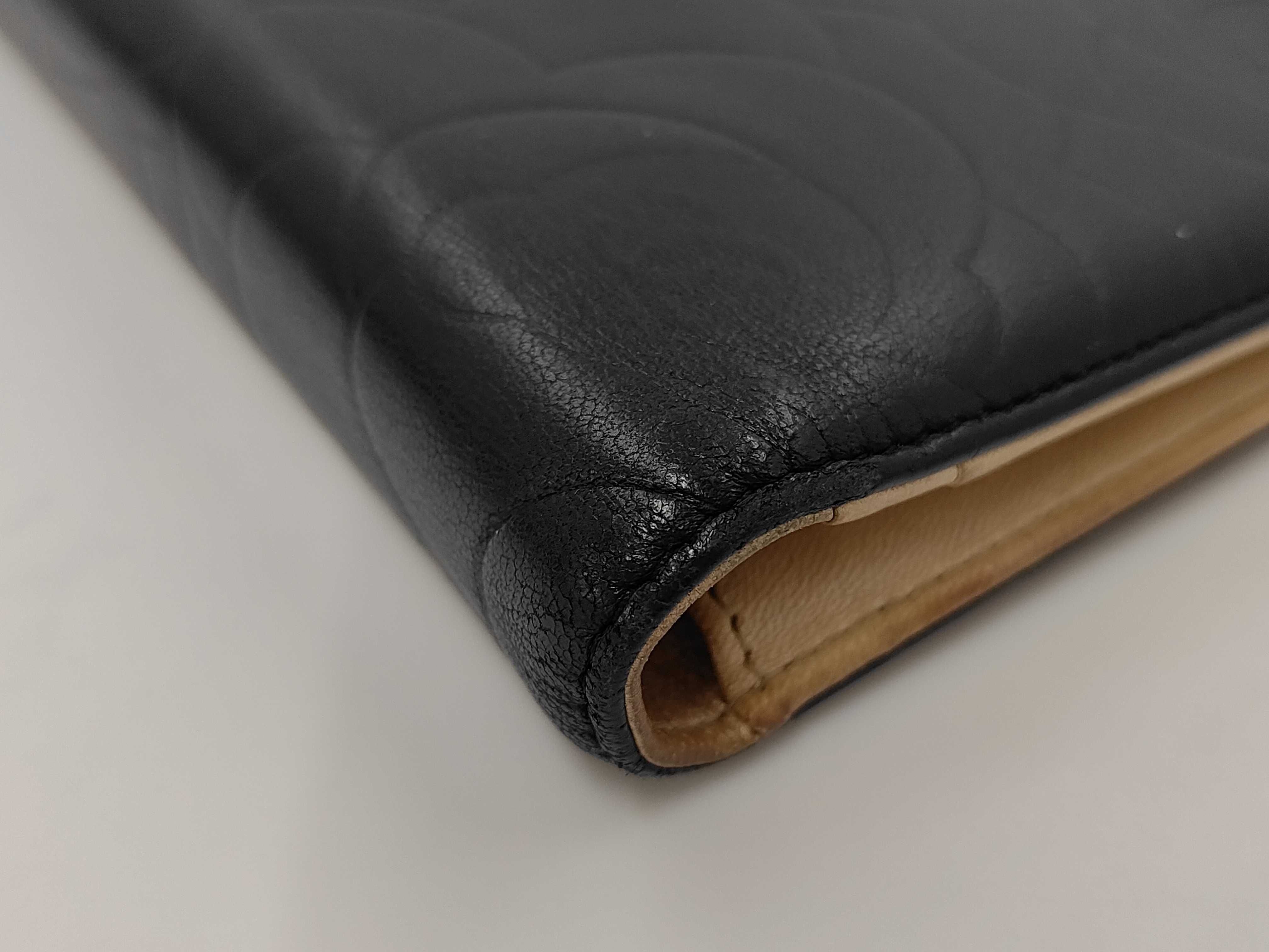 Black Lambskin Camellia Wallet (Serial Number 16) — view 3