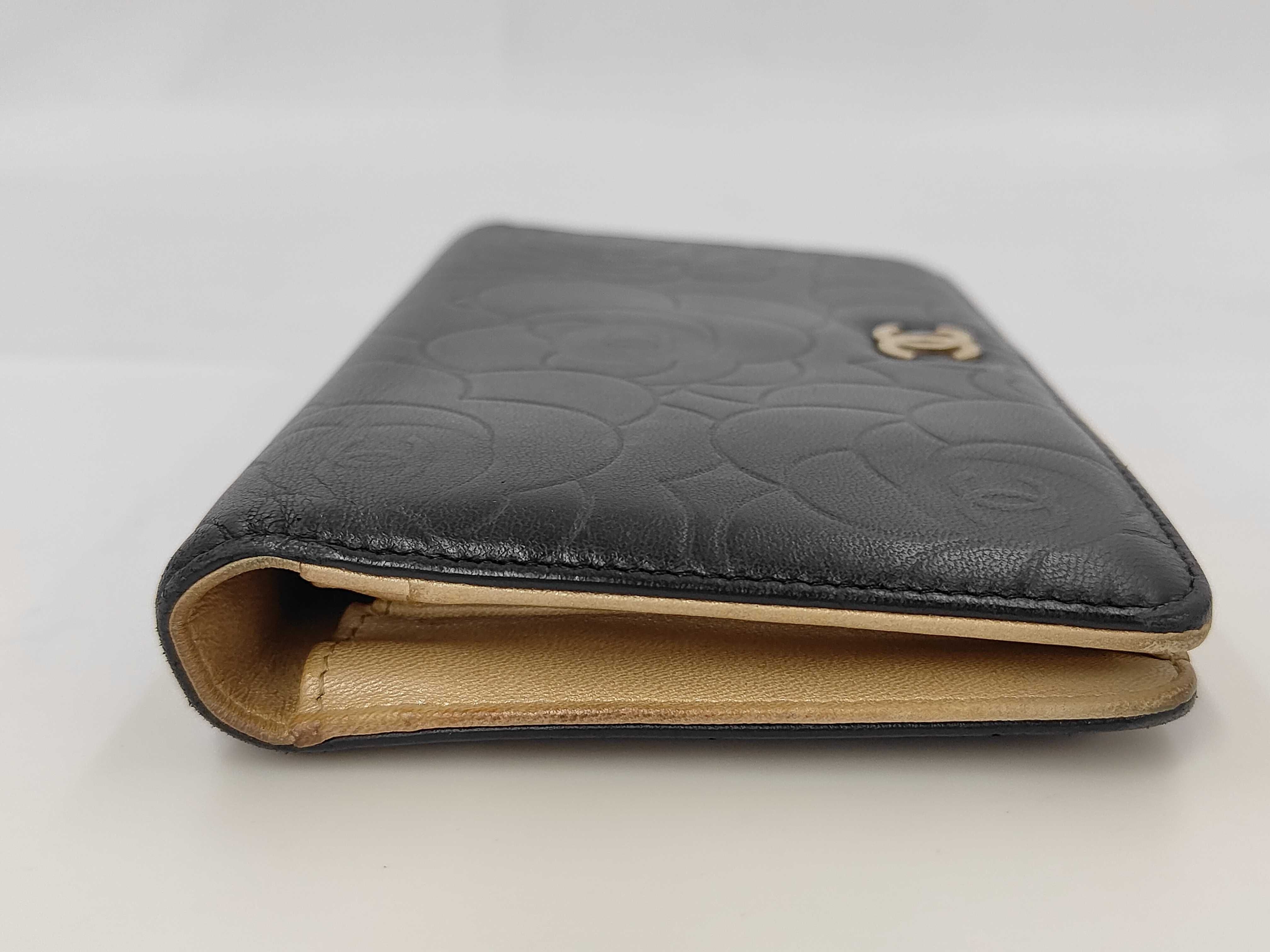 Black Lambskin Camellia Wallet (Serial Number 16) — view 8