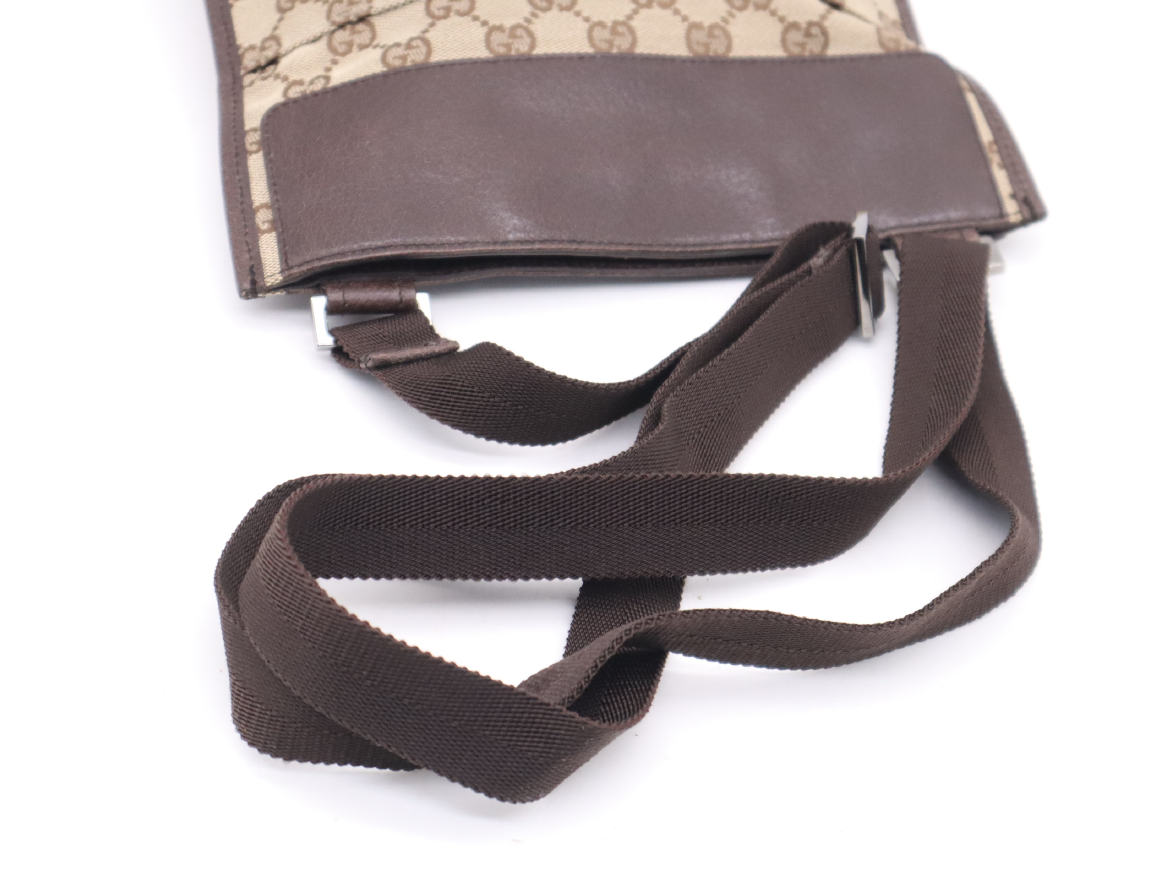 27639GG Canvas Messenger Bag Beige Brown Shoulder Bag — view 6