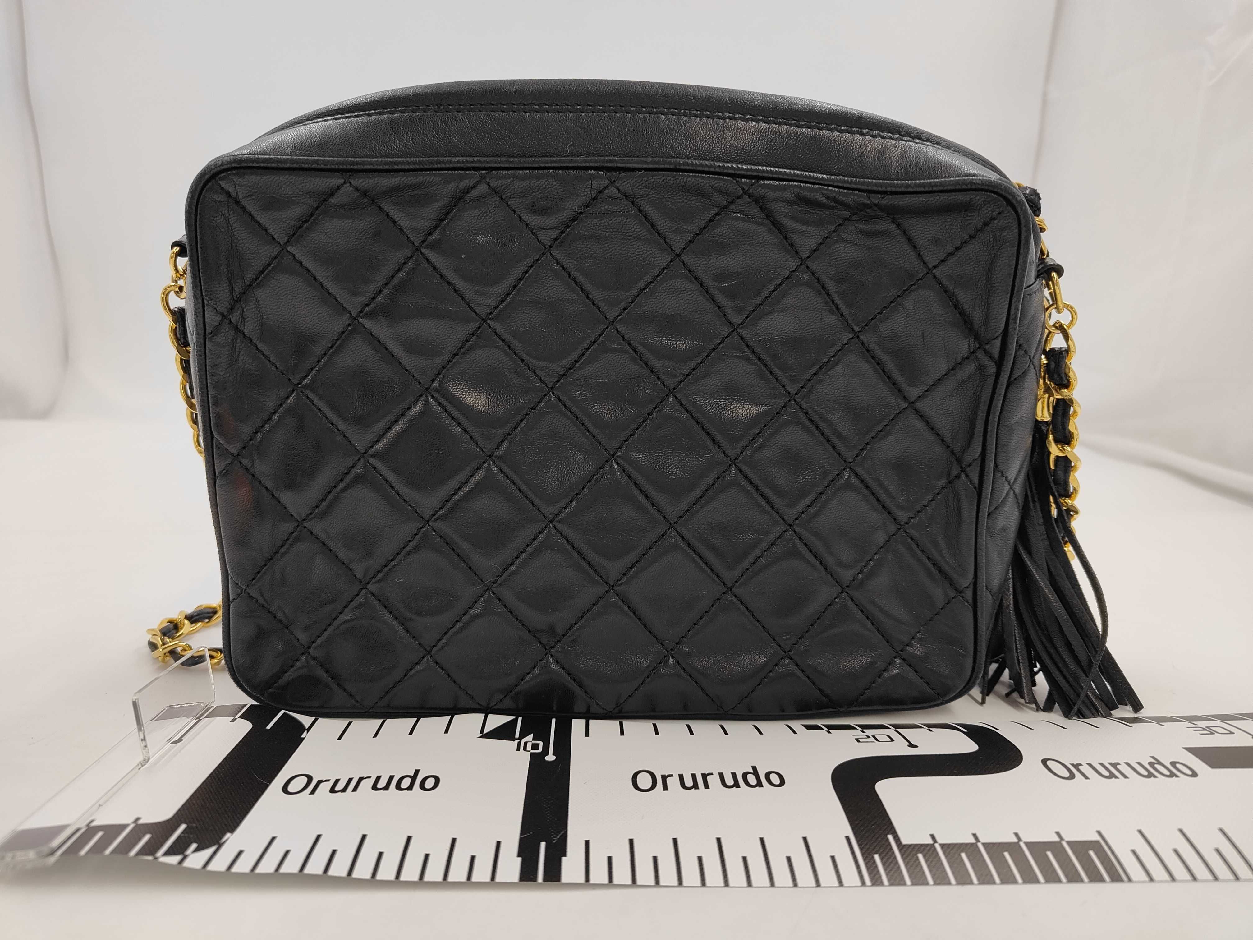 Lambskin Coco Mark Fringe Chain Shoulder Bag — view 2