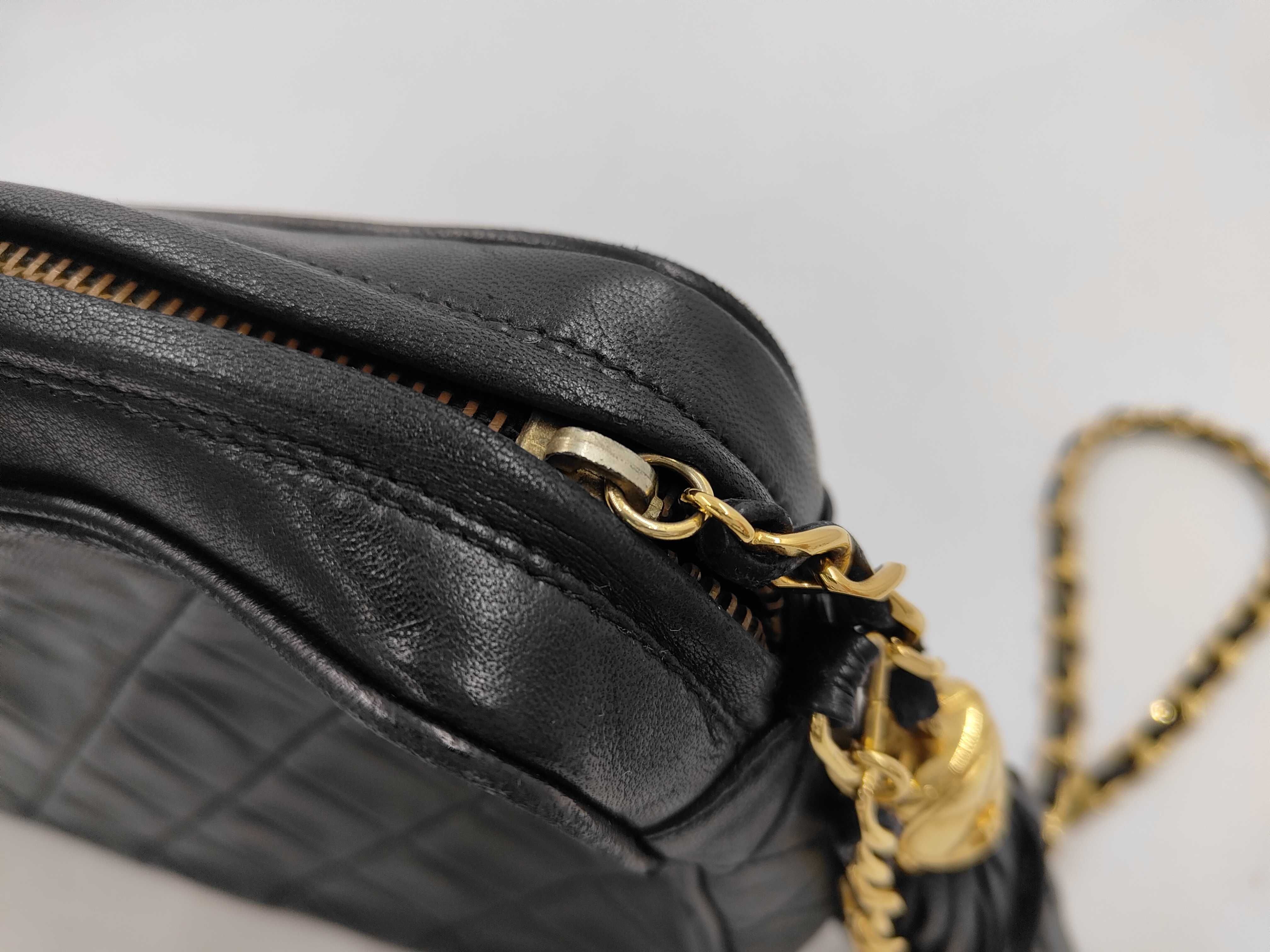 Lambskin Coco Mark Fringe Chain Shoulder Bag — view 6