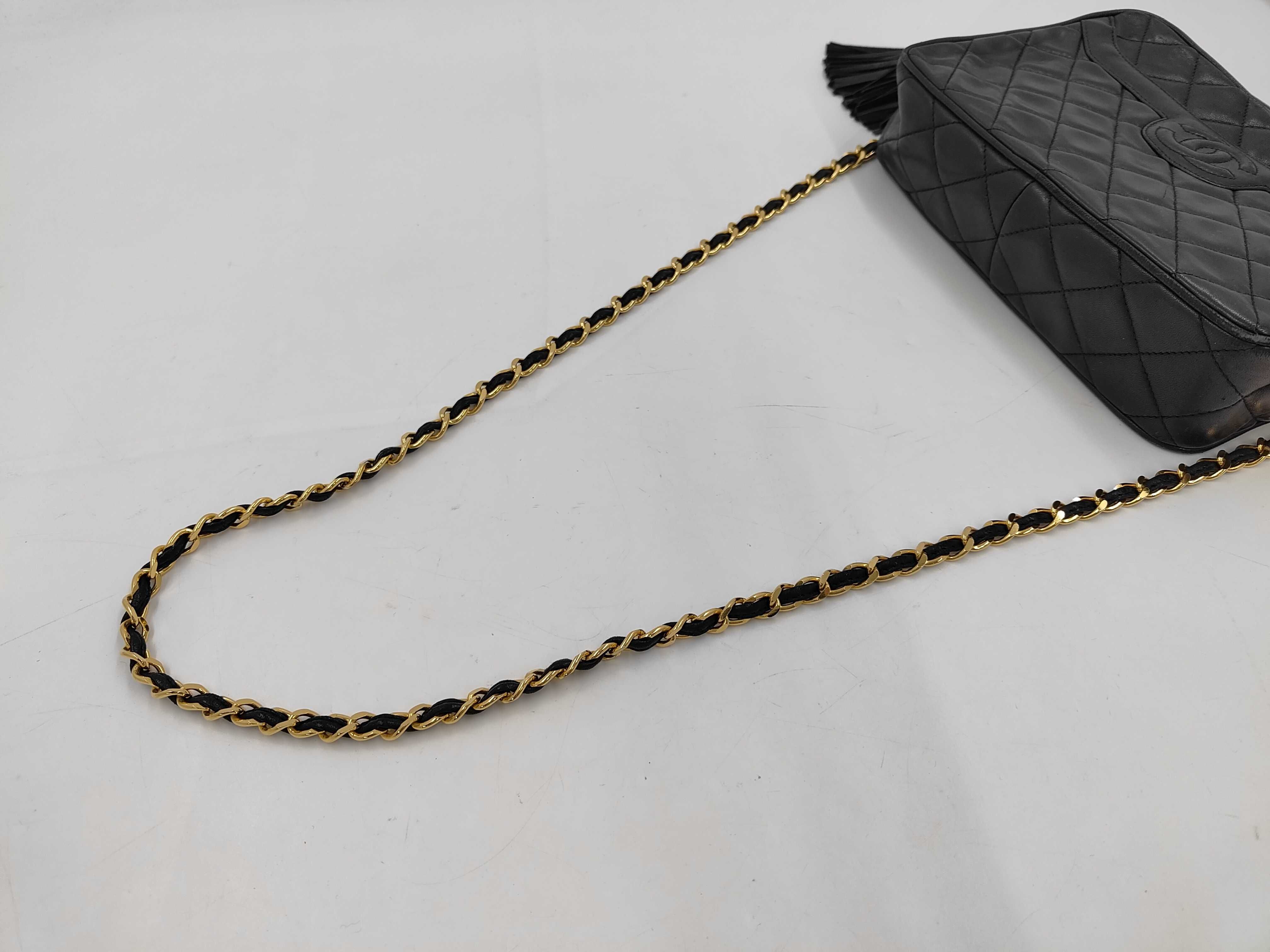 Lambskin Coco Mark Fringe Chain Shoulder Bag — view 8