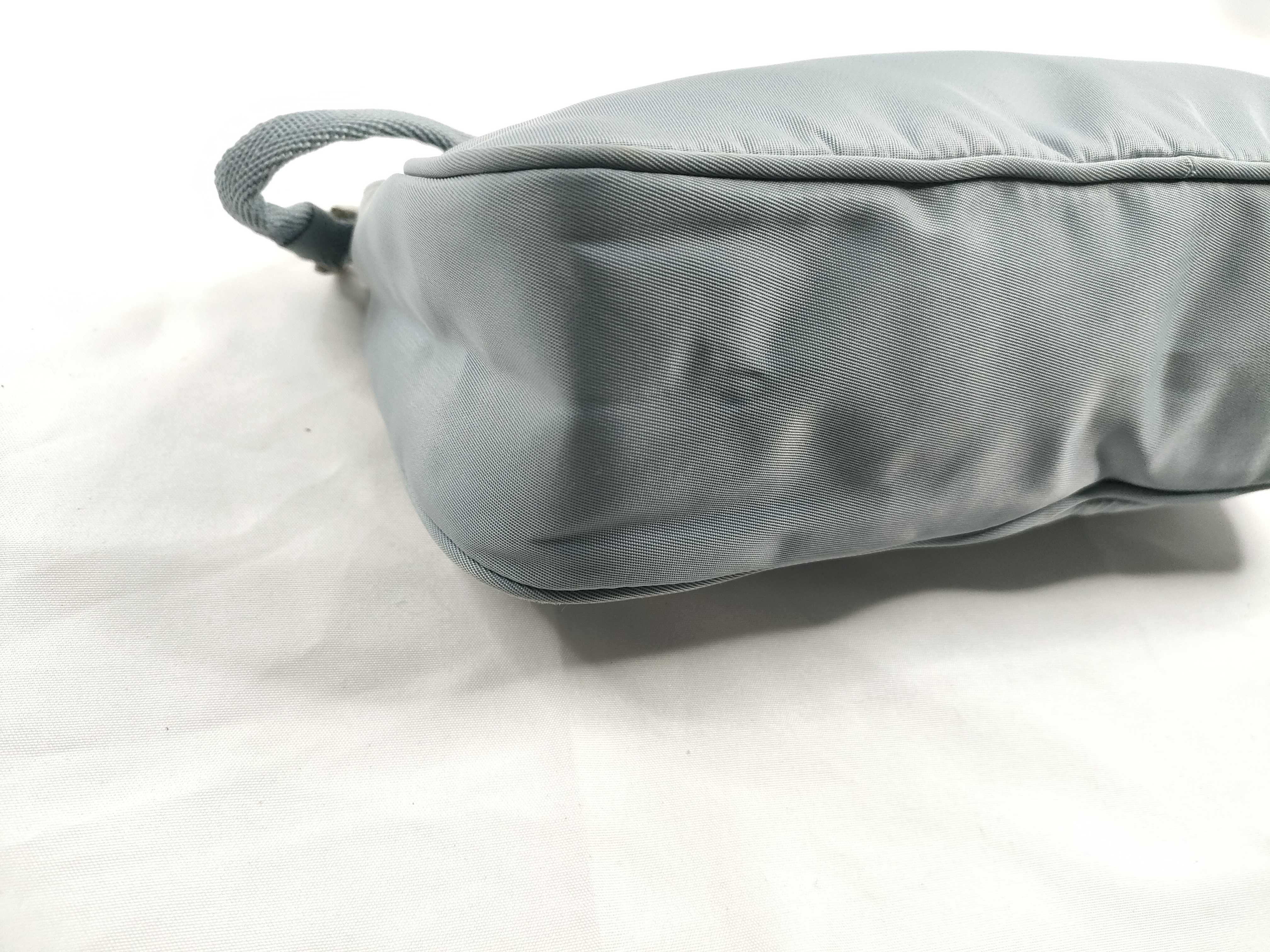 Nylon Prada Accessory Pouch VELA (Nylon) / Blue Gray Handbag — view 3