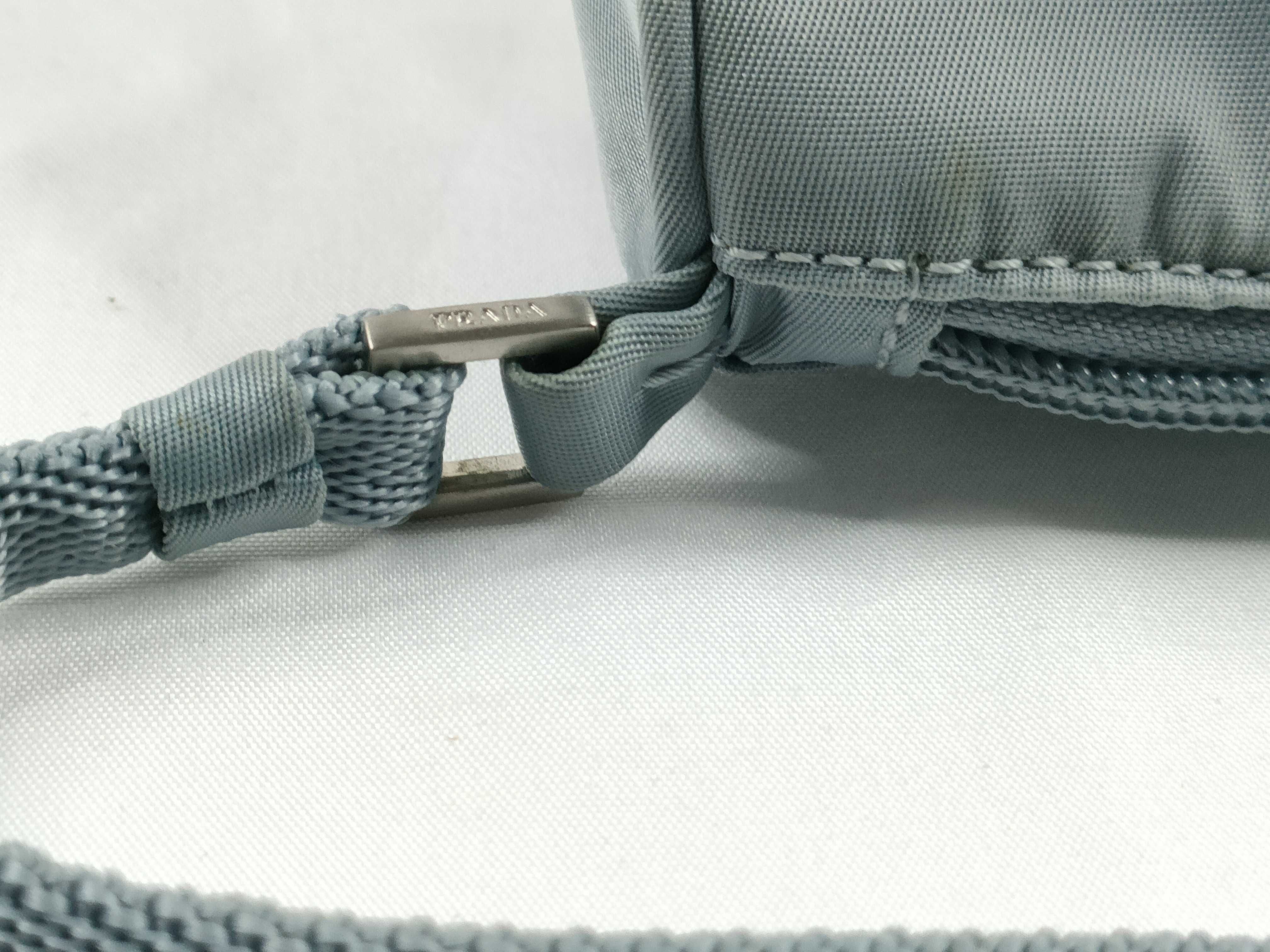 Nylon Prada Accessory Pouch VELA (Nylon) / Blue Gray Handbag — view 8
