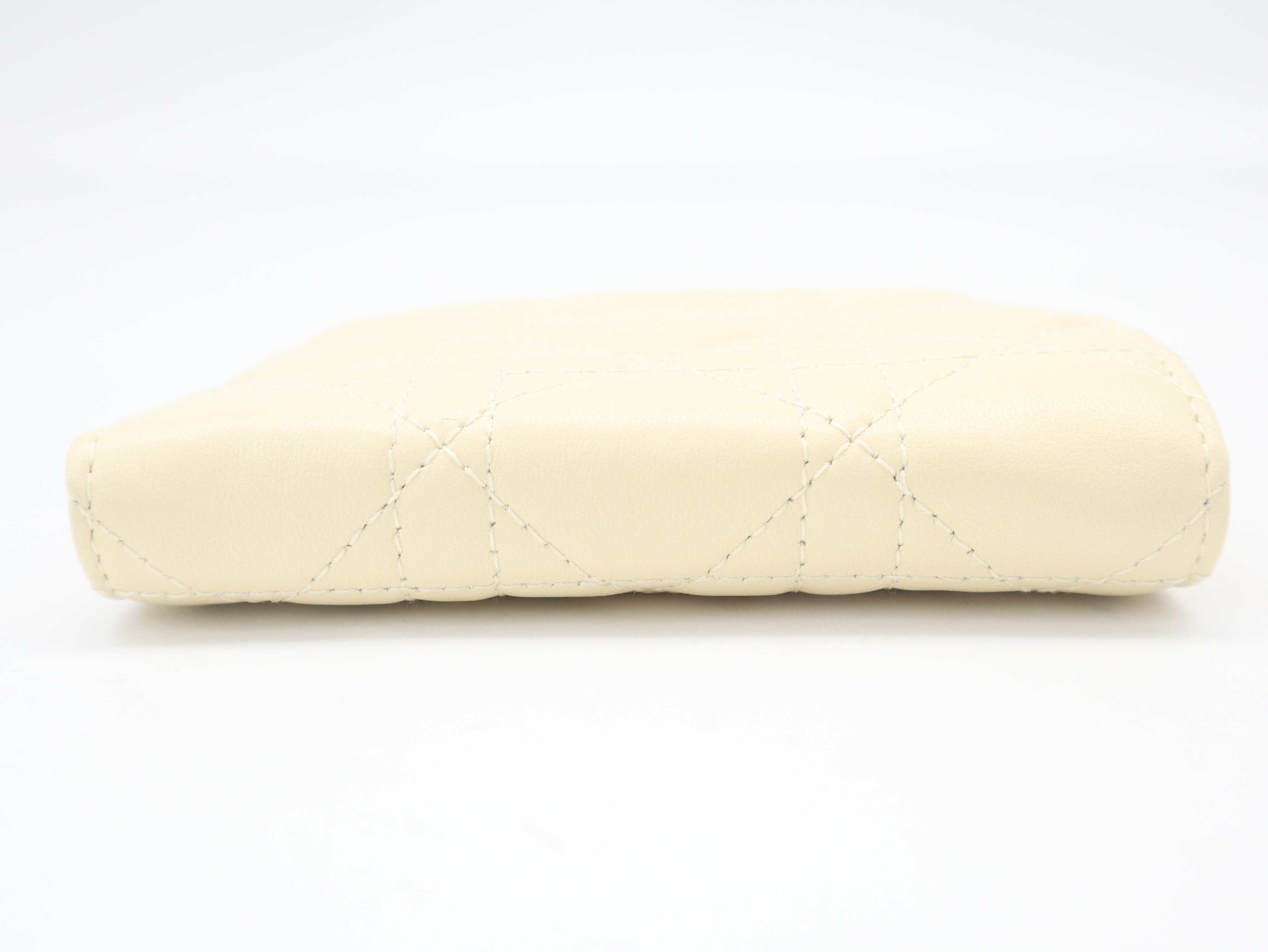 S5173UWHC Calfskin Cannage Wallet, Pastel Yellow, with Box and Dust Bag. — view 4