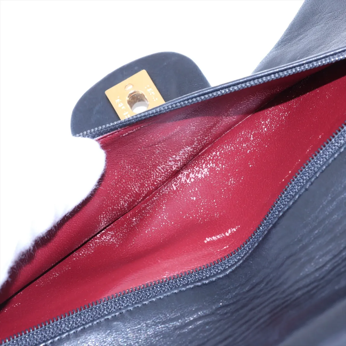 Matelassé 25 Lambskin Double Flap Double Chain Bag, Black with Gold Hardware, 0957457 (Serial Number in the 0s, A01112) — view 11