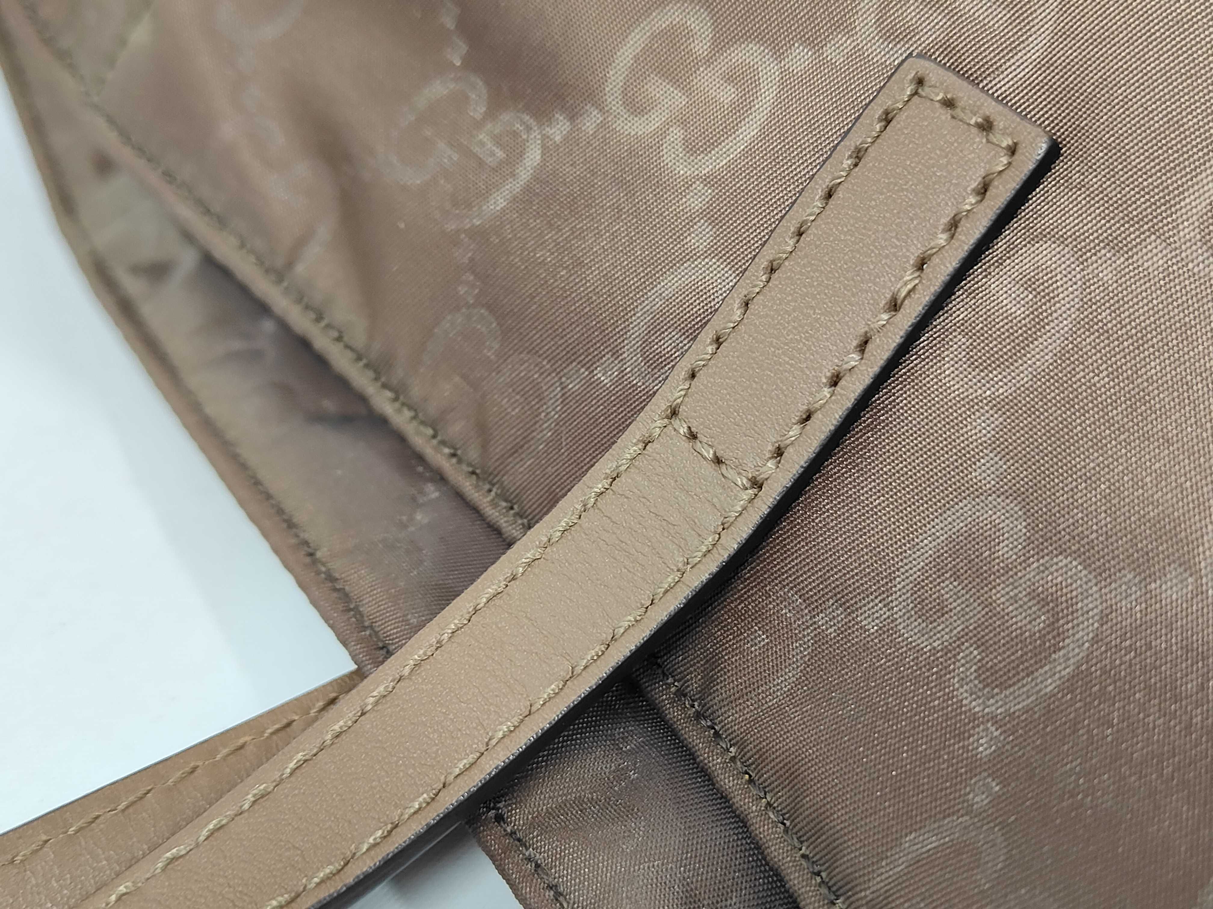 282489GG Nylon Tote Bag Leather Brown Tote Bag — view 6