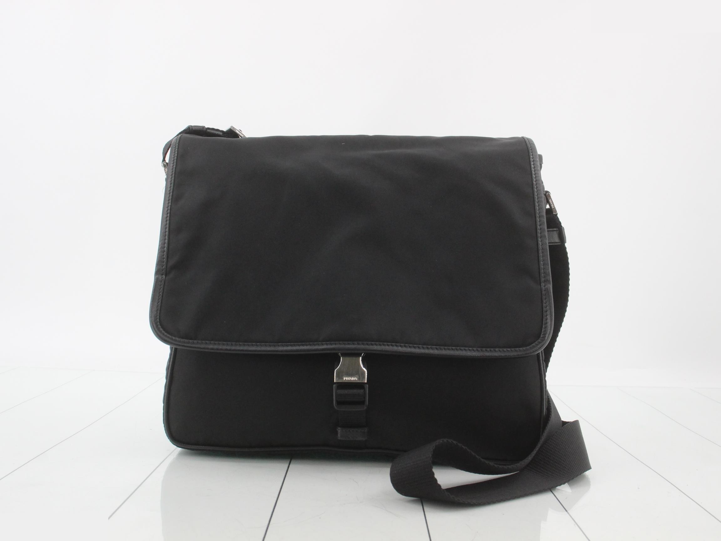 Shoulder bag, Tessuto, black