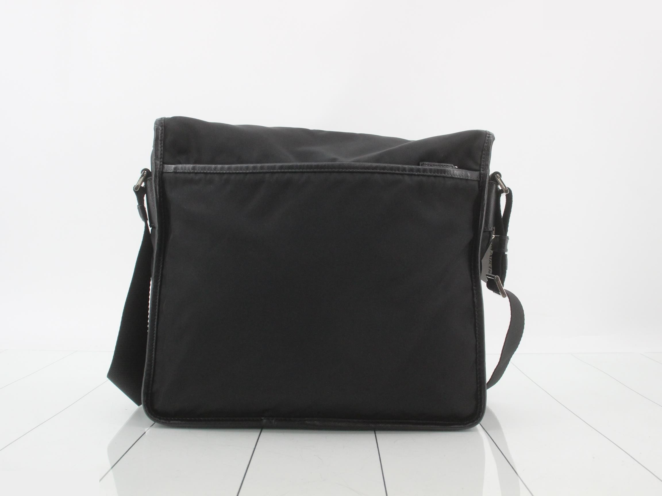 Shoulder bag, Tessuto, black — view 2