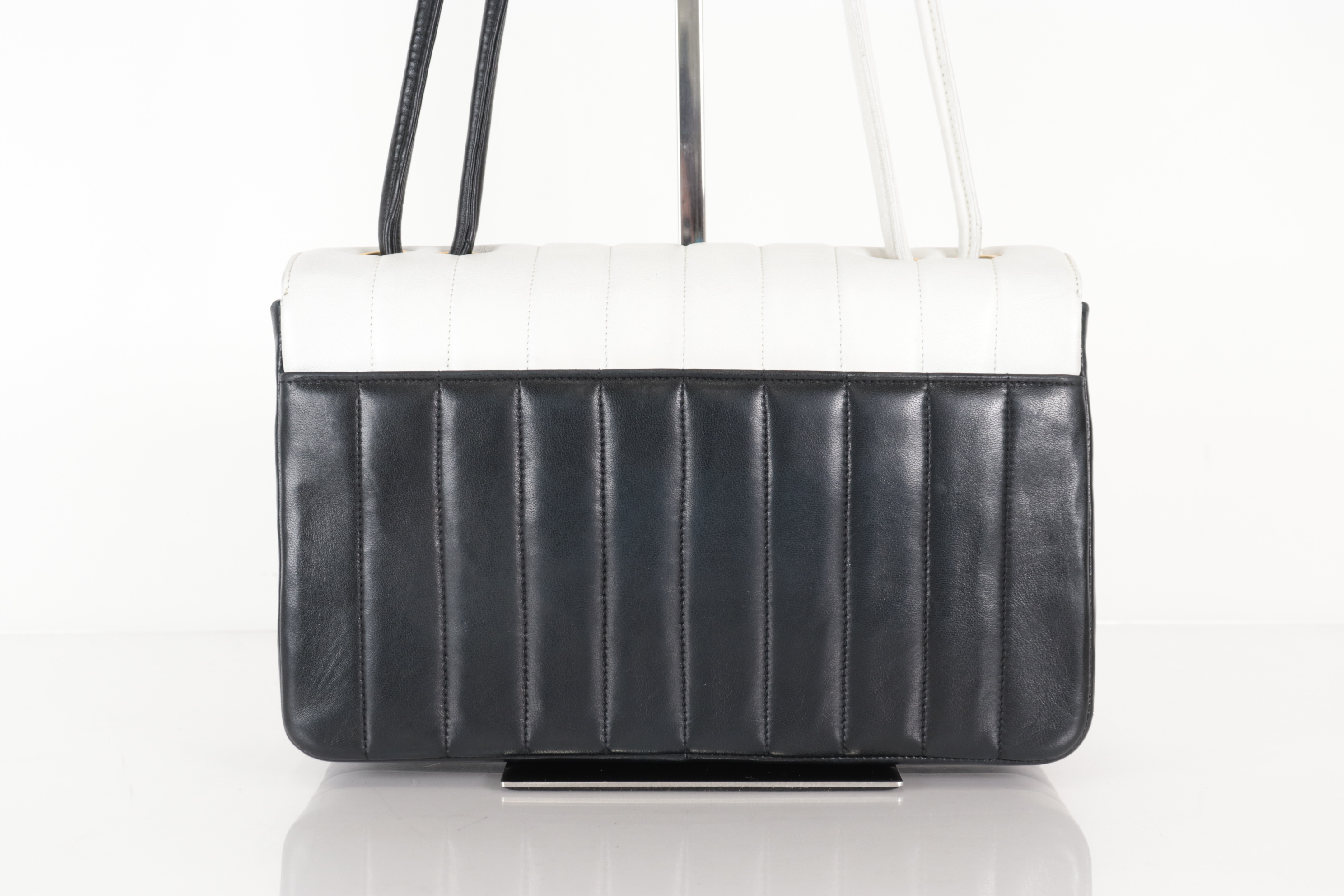 Mademoiselle Lambskin Bicolor Shoulder Bag (No. 6) — view 3