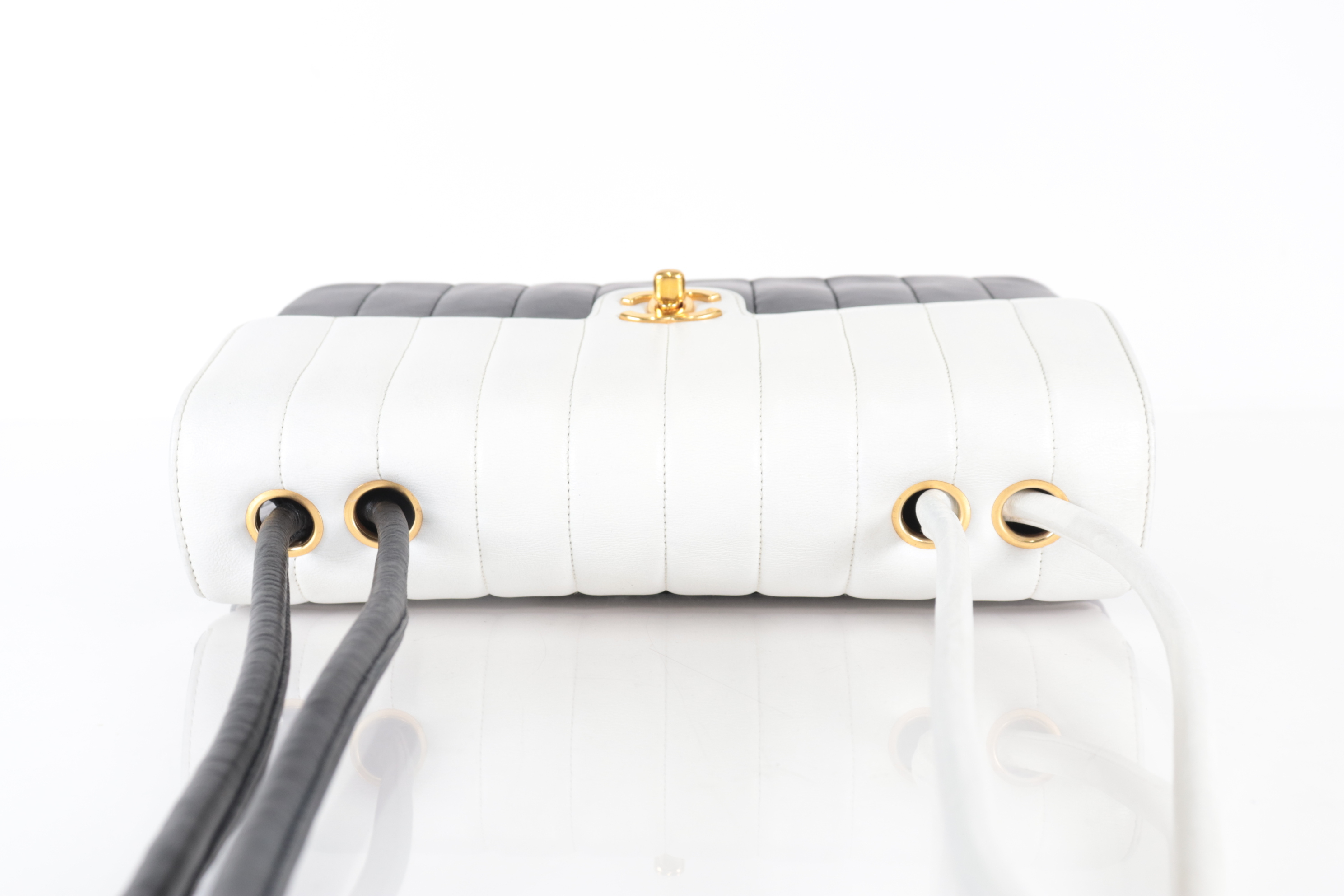 Mademoiselle Lambskin Bicolor Shoulder Bag (No. 6) — view 6