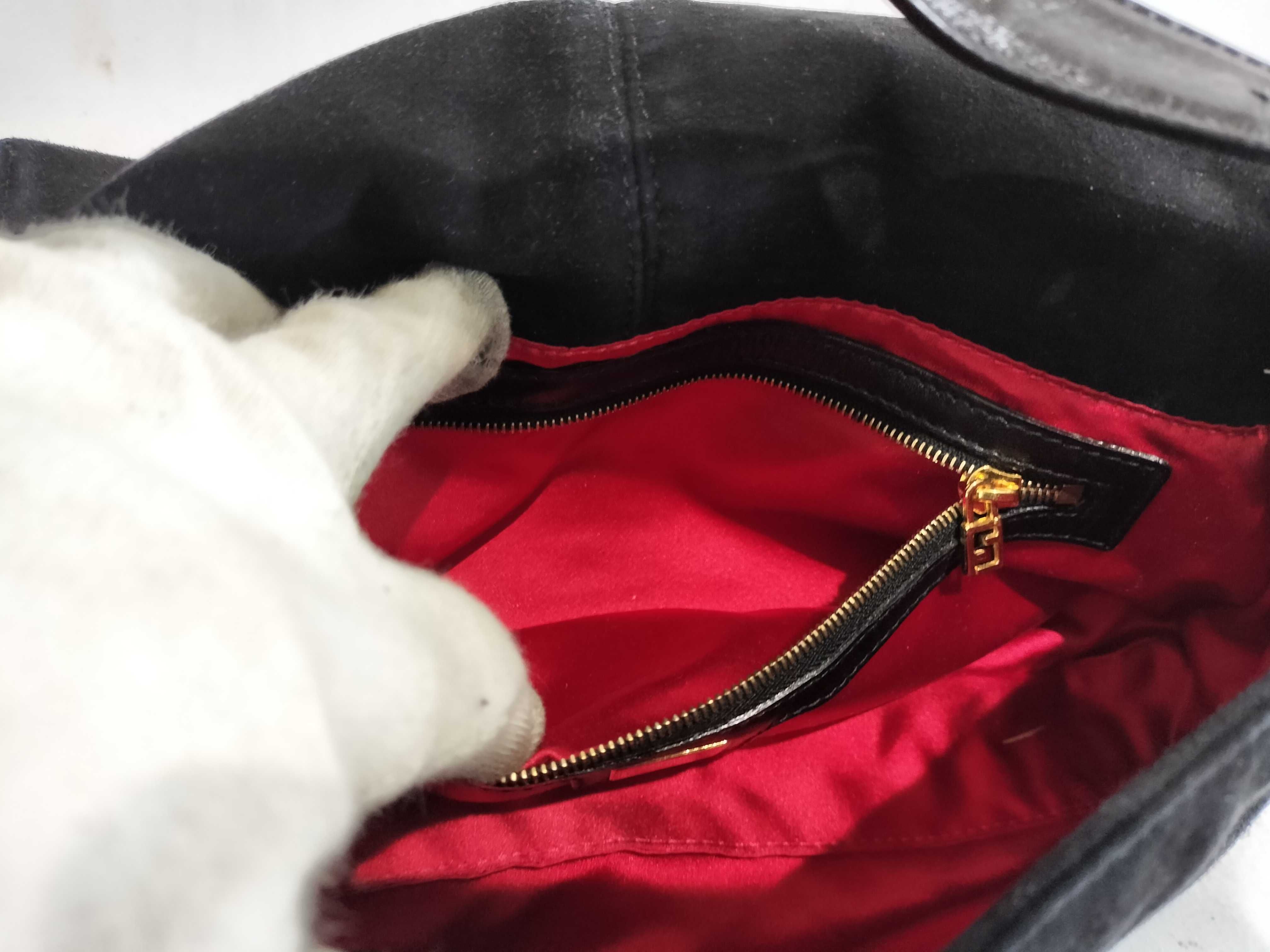 Mamma Bucket Suede Glitter Black Handbag — view 11