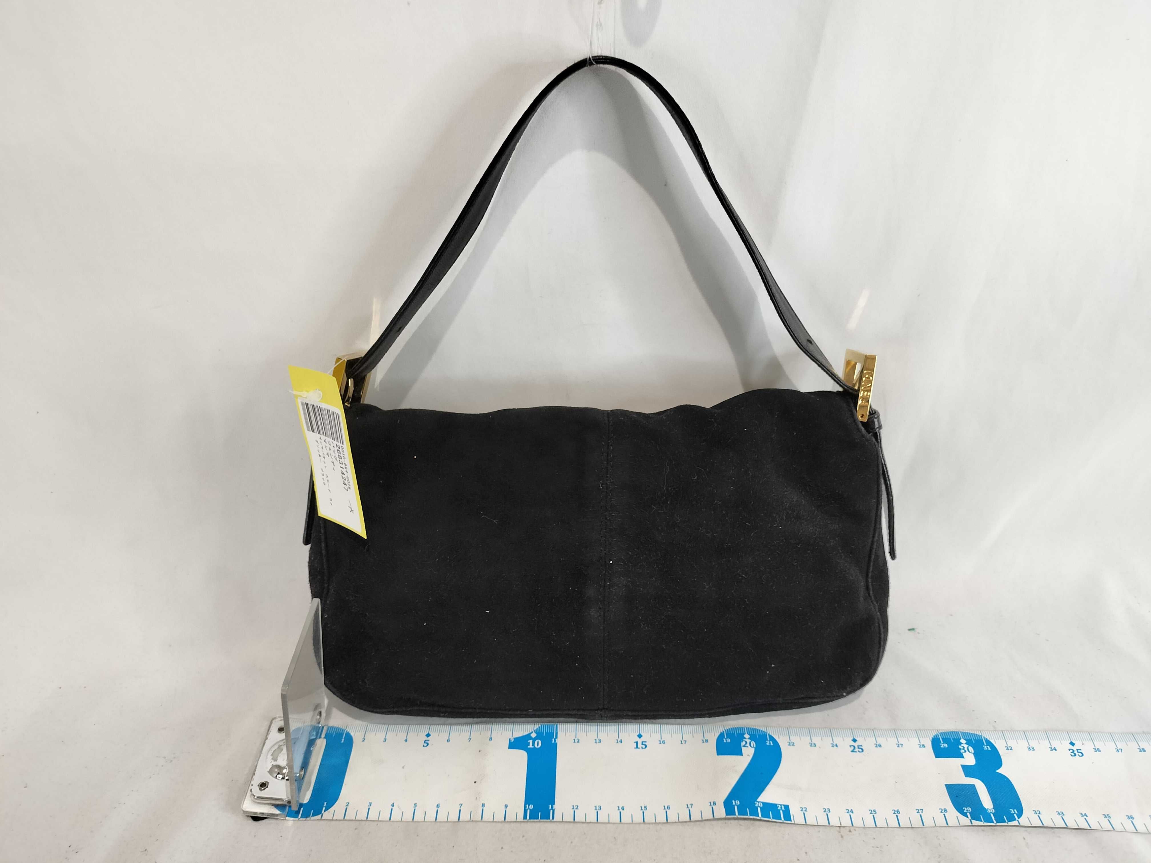 Mamma Bucket Suede Glitter Black Handbag — view 3