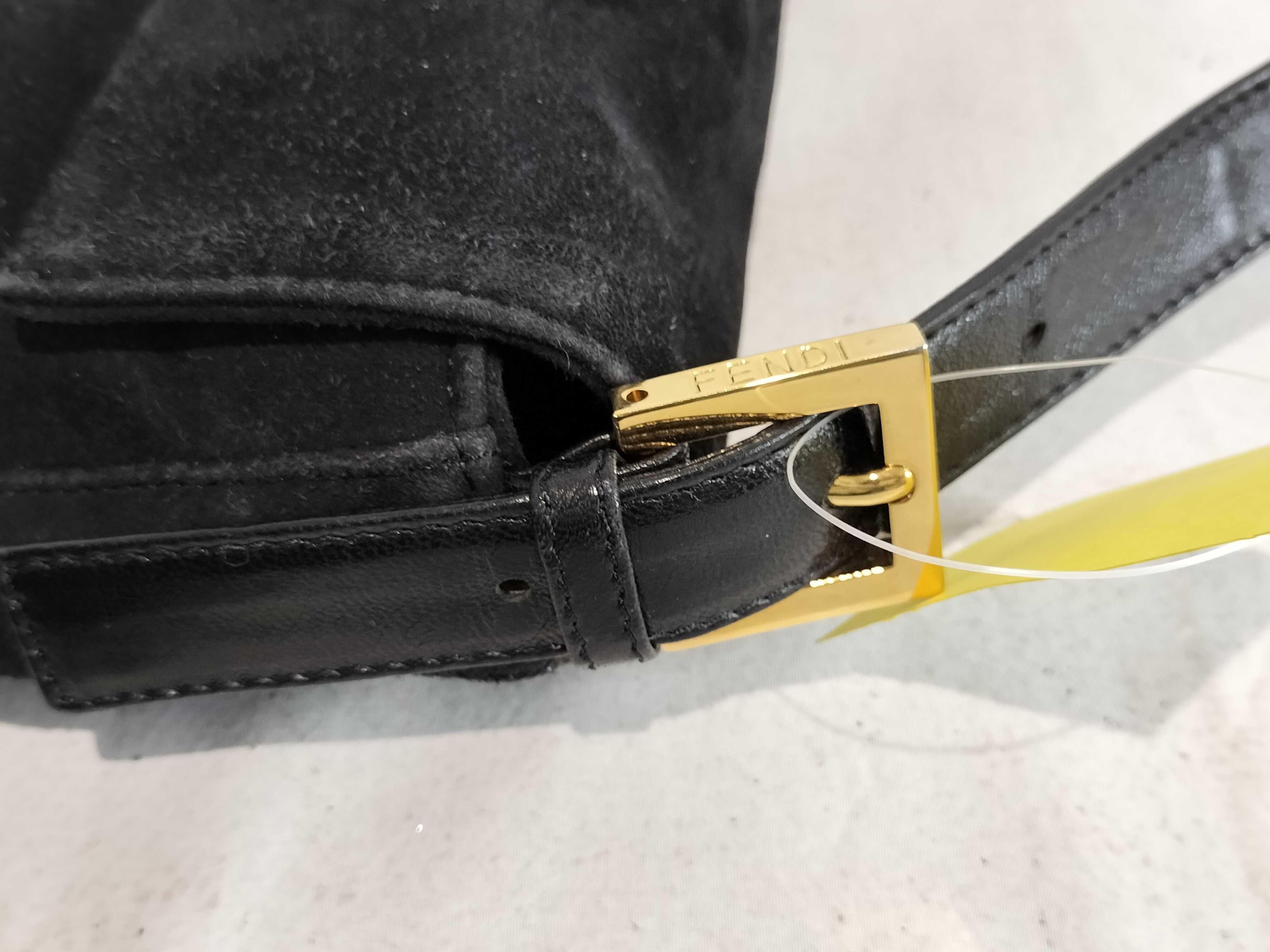 Mamma Bucket Suede Glitter Black Handbag — view 6