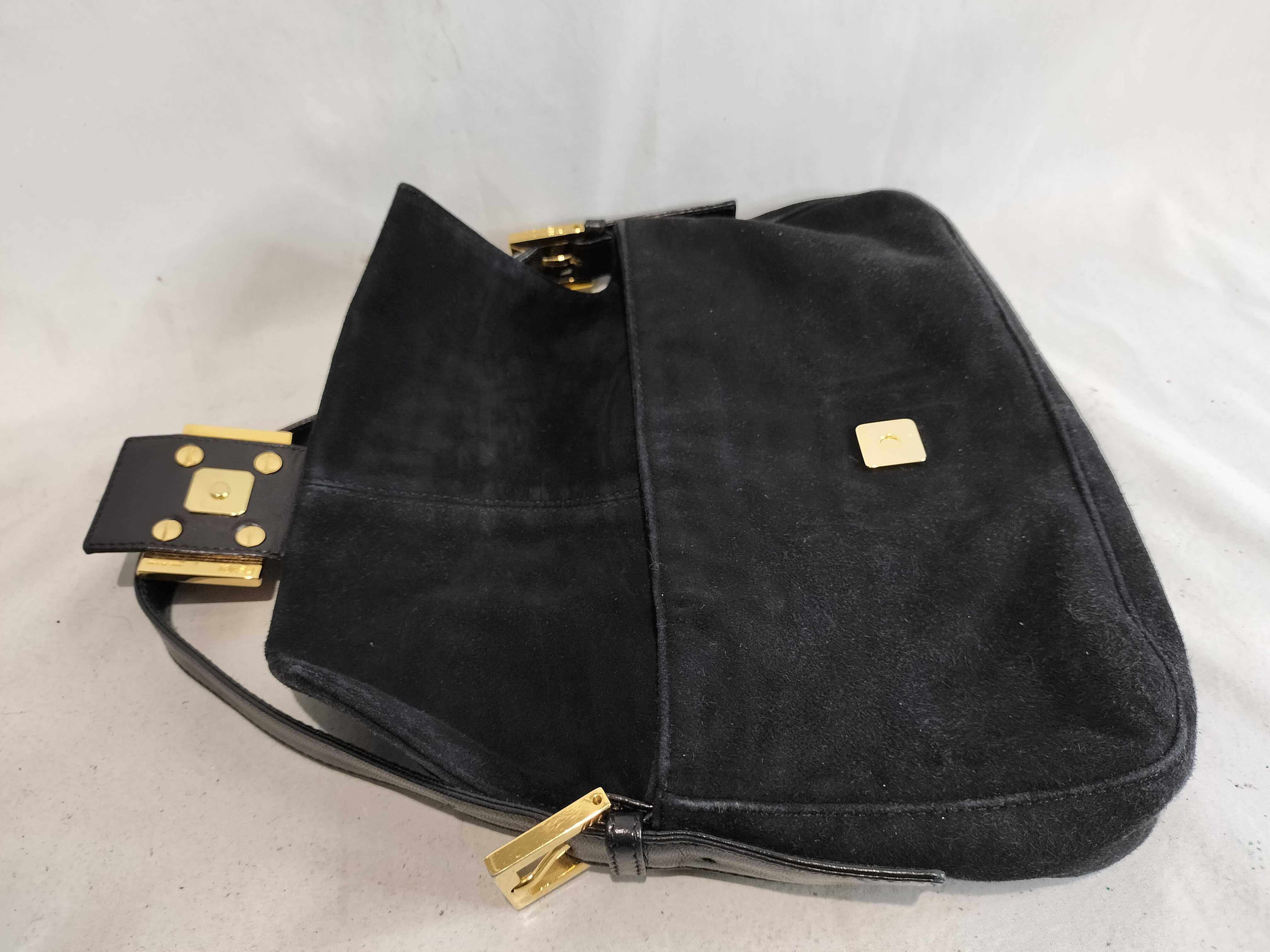 Mamma Bucket Suede Glitter Black Handbag — view 9