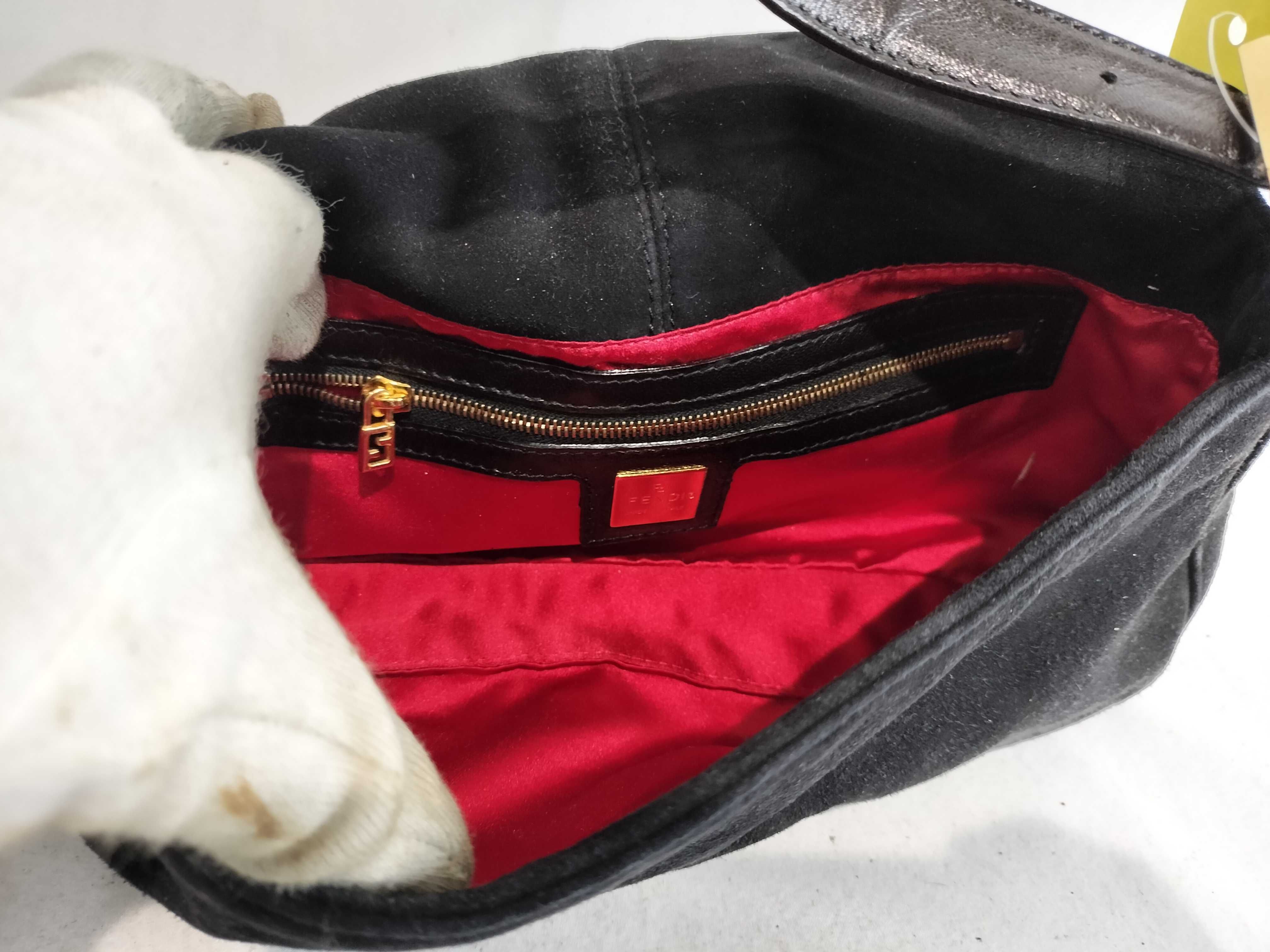 Mamma Bucket Suede Glitter Black Handbag — view 10