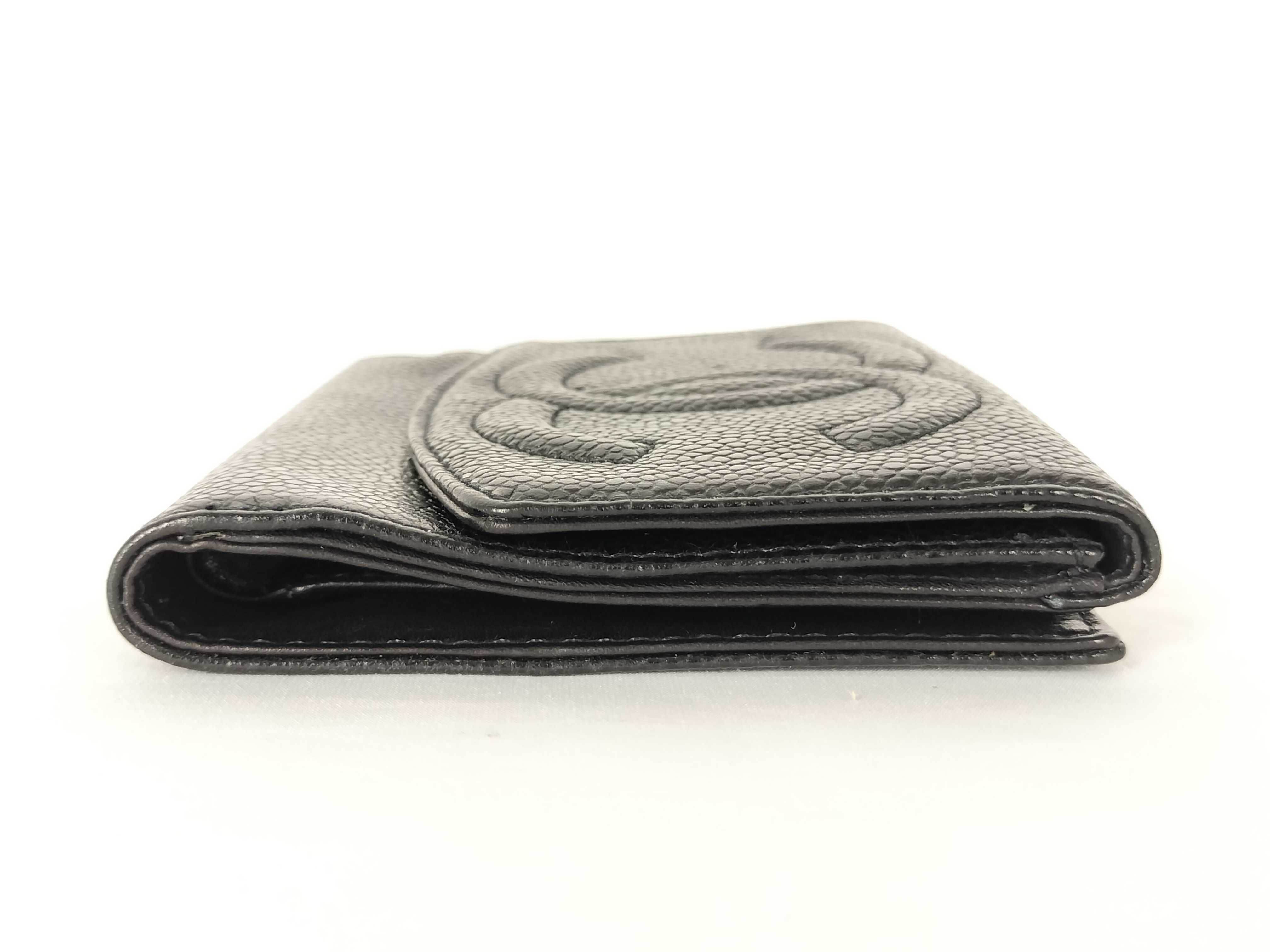 Caviar Skin Coco Mark Bi-fold Wallet — view 13