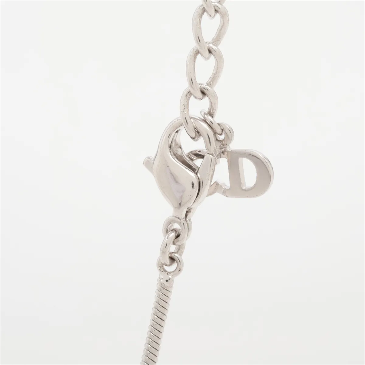 CD Heart Necklace, Metal, Silver, — view 3