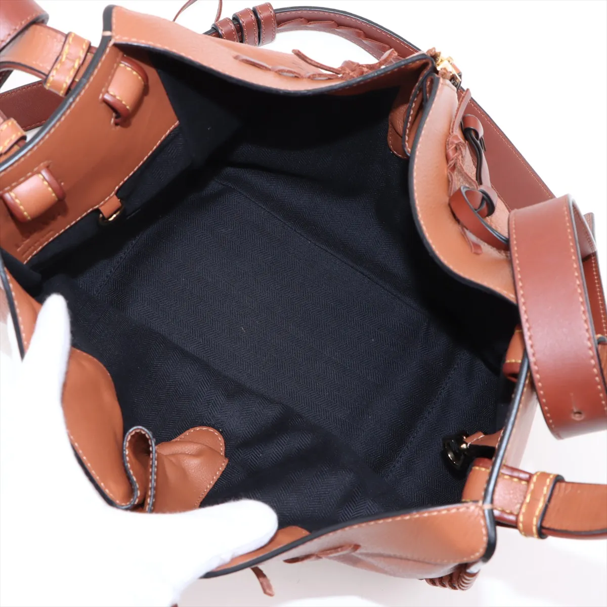 Hammock Small Leather 2WAY Handbag Brown — view 8