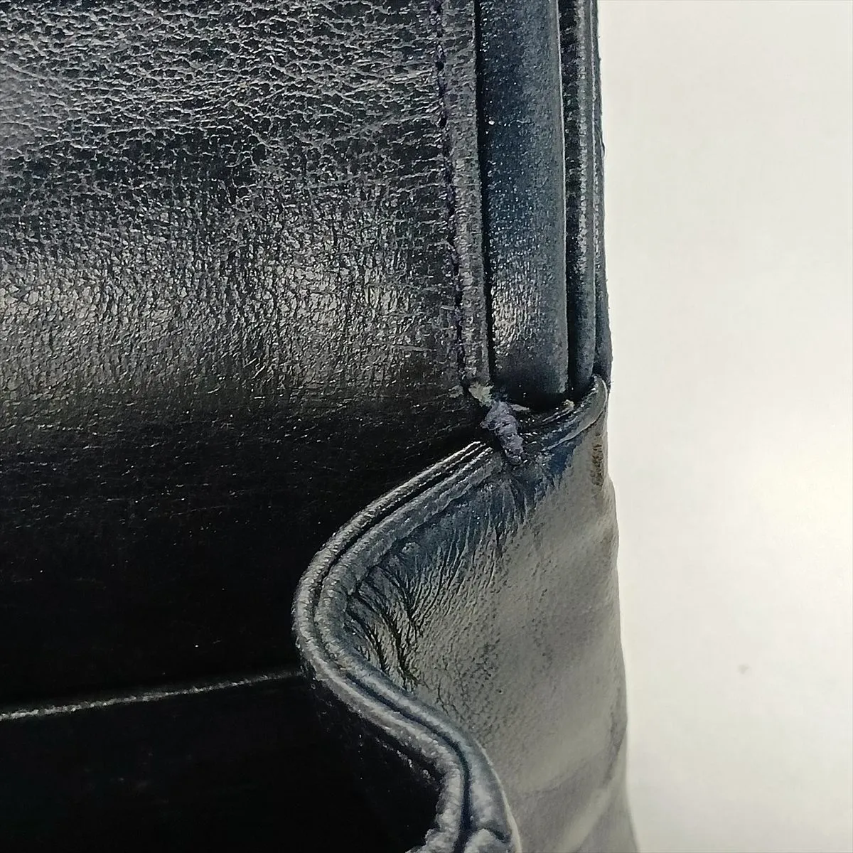 Matelassé Lambskin Double Flap Double Chain Bag, Navy, Gold Hardware, 0499903 (Serial Number 0) — view 13