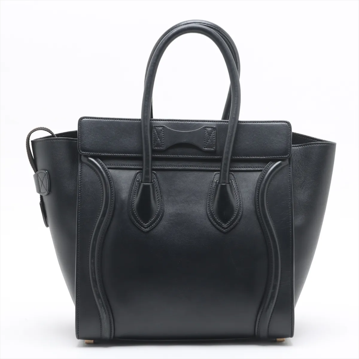 Luggage Micro Shopper Leather Handbag Black — view 2