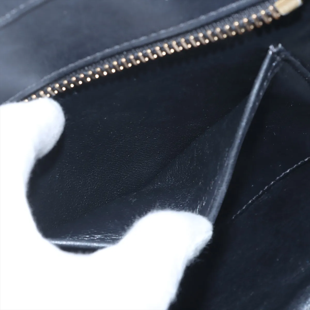 Luggage Micro Shopper Leather Handbag Black — view 9