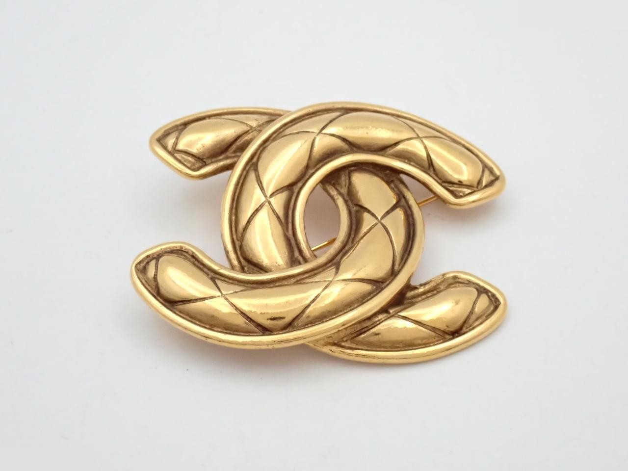 Coco Mark Gold Brooch