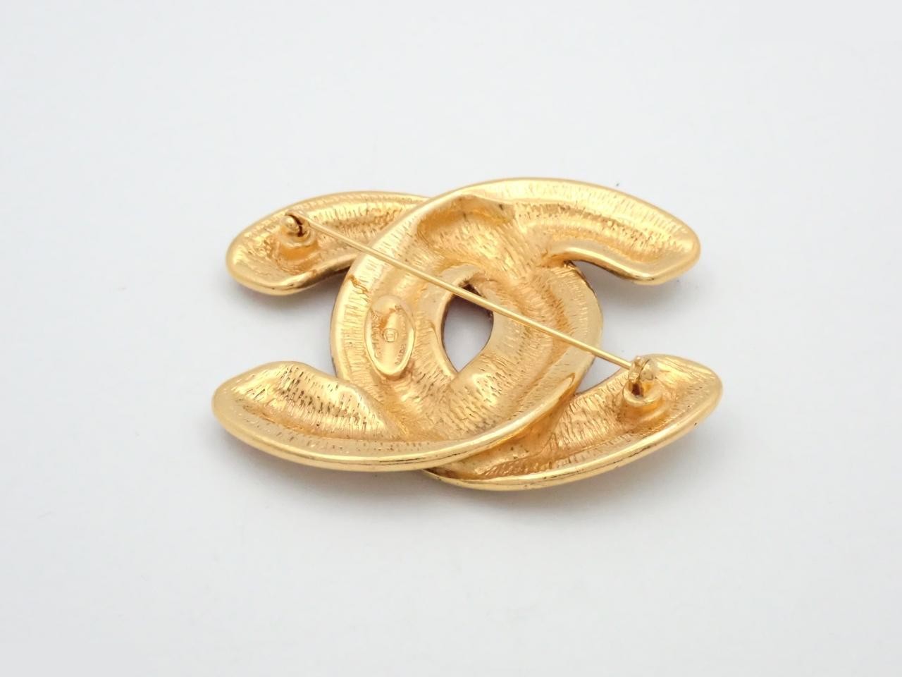 Coco Mark Gold Brooch — view 2