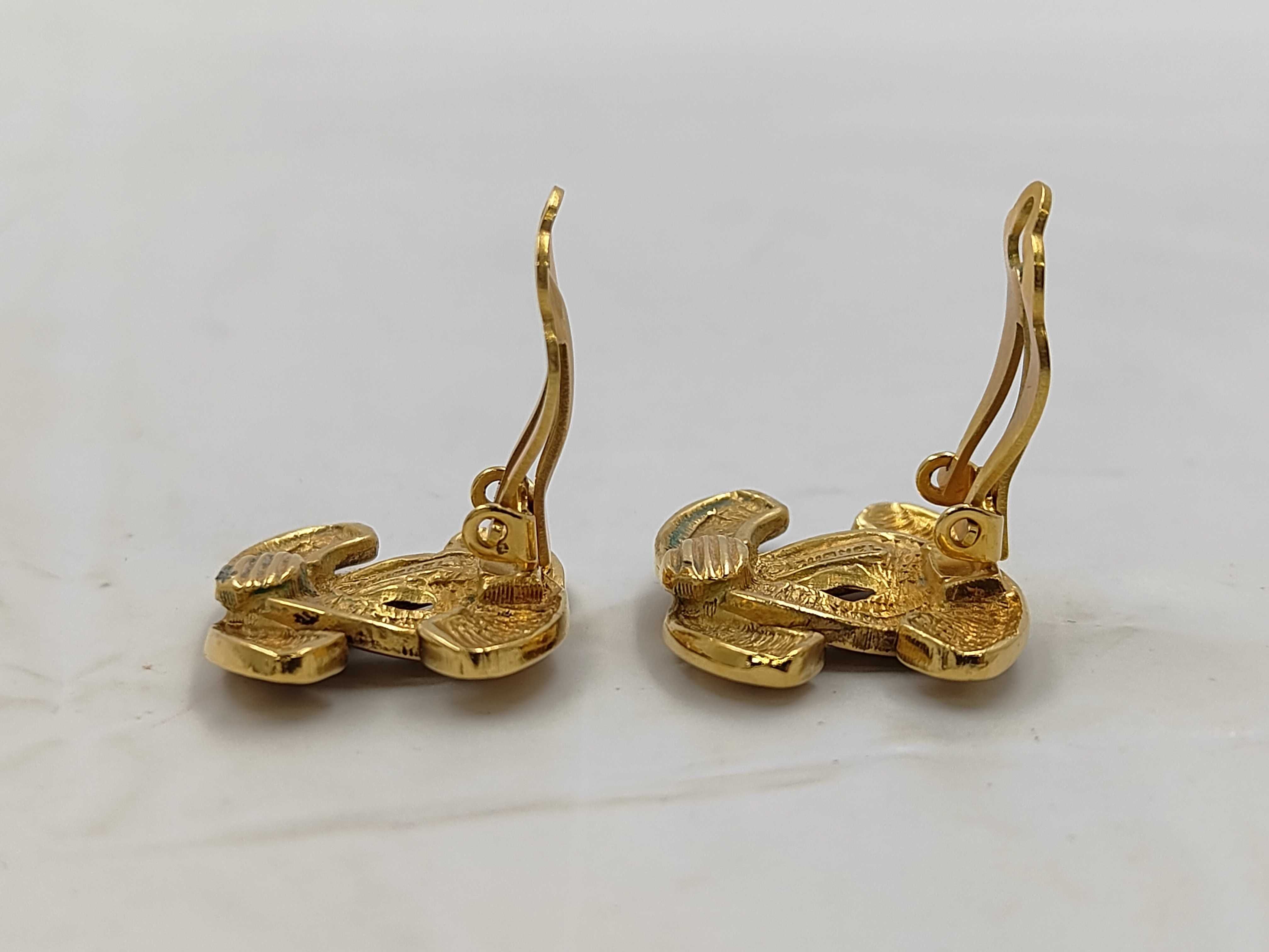 earrings, quilted design, small size, with original box. — view 4