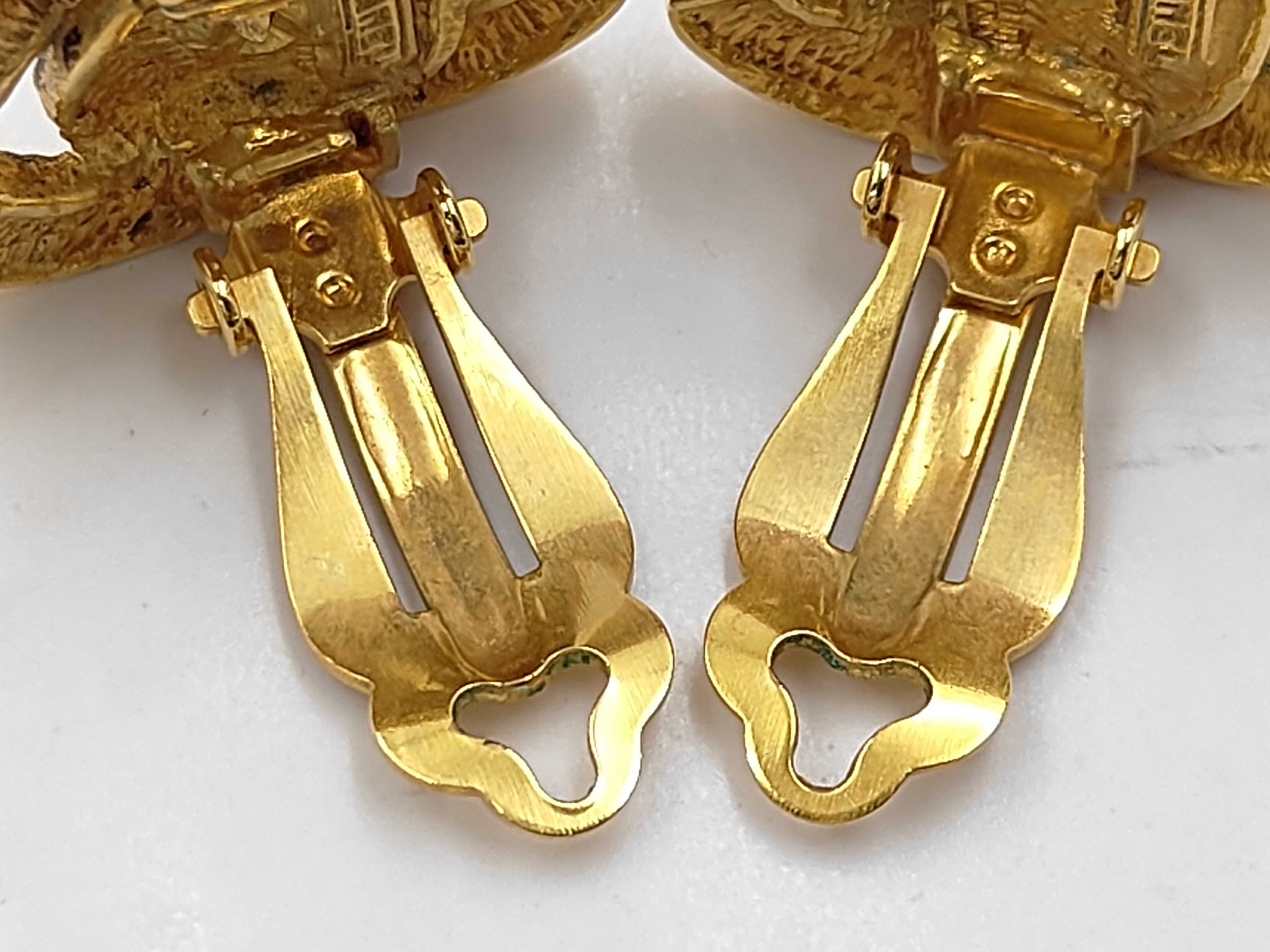 earrings, quilted design, small size, with original box. — view 10