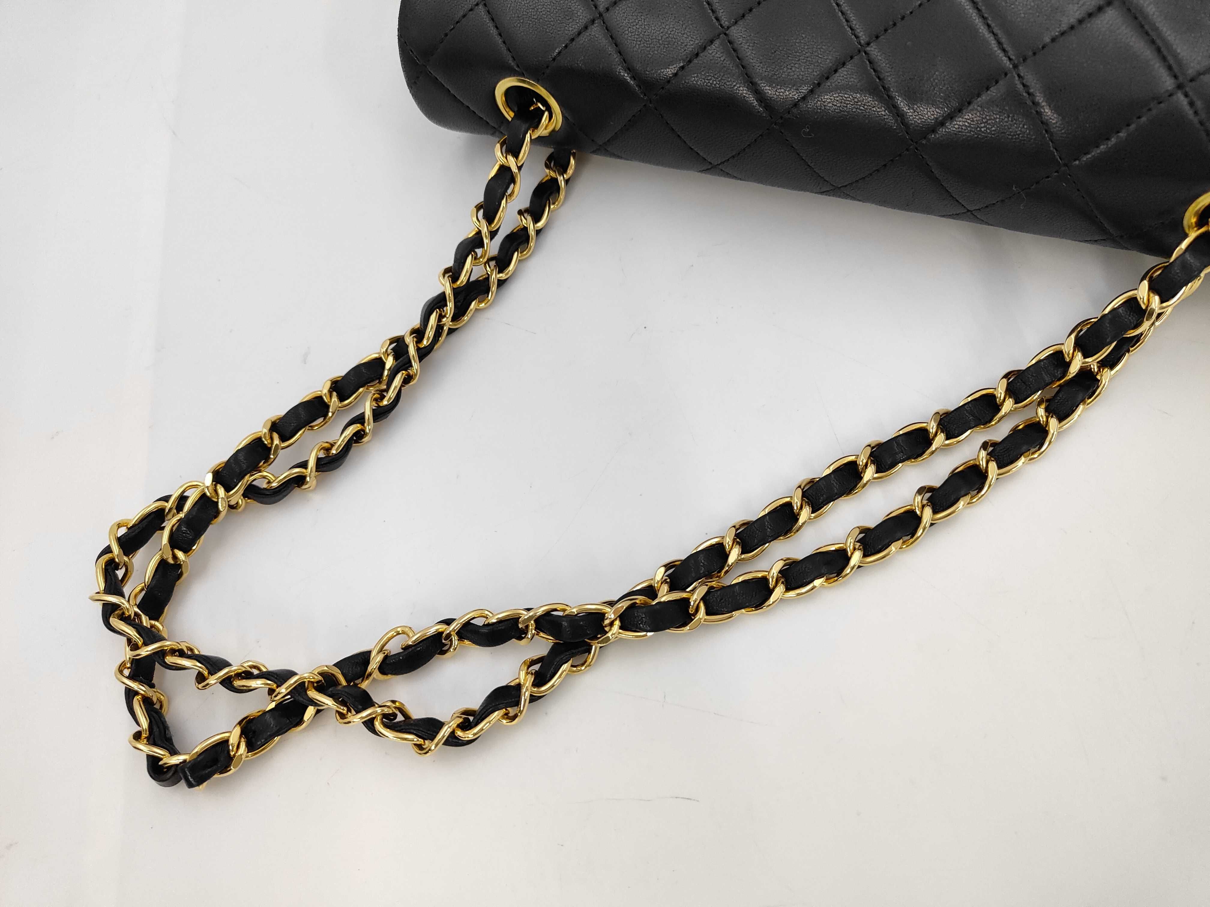 Lambskin Matelassé Double Flap Chain Shoulder Bag (with guarantee card) — view 3
