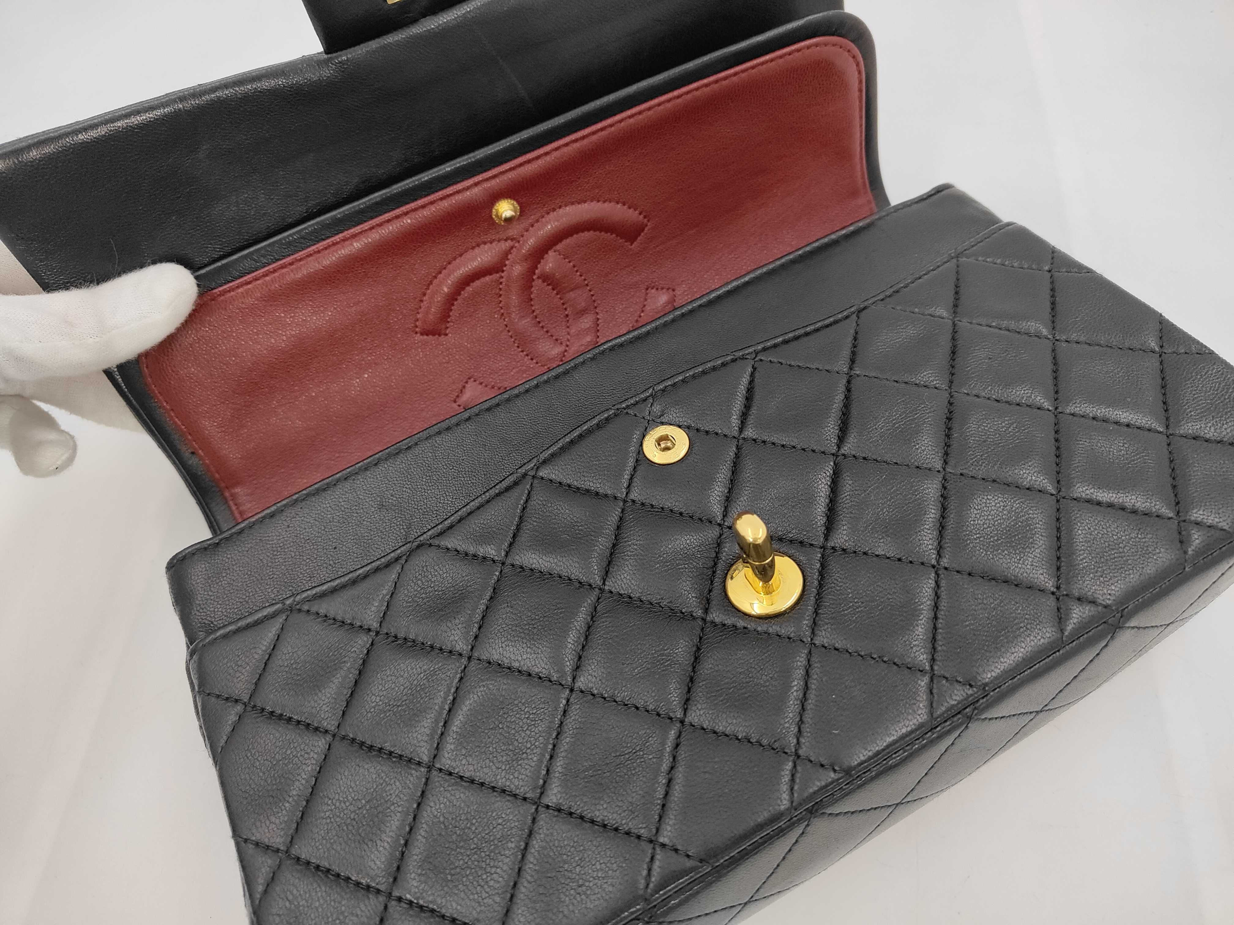 Lambskin Matelassé Double Flap Chain Shoulder Bag (with guarantee card) — view 7